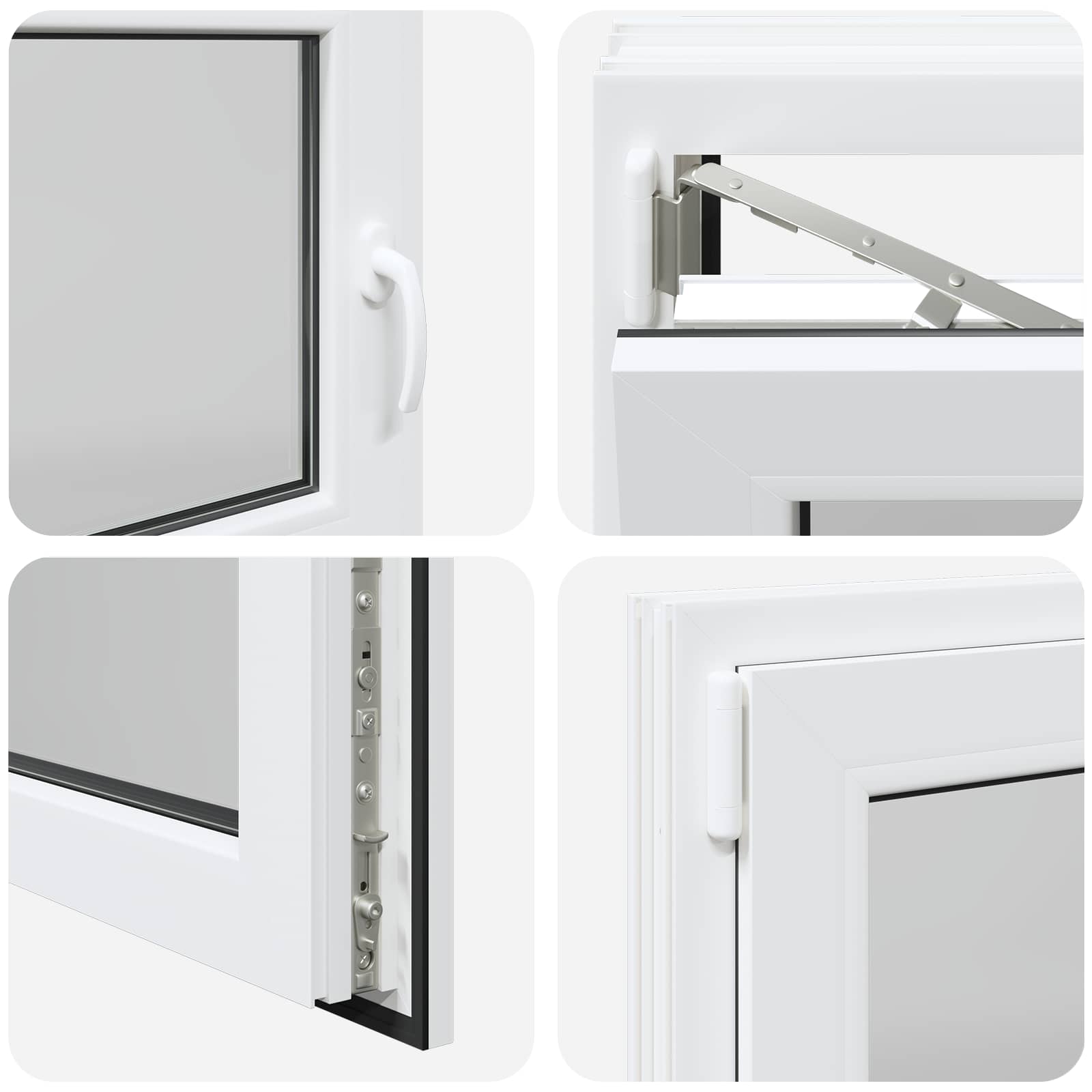 Kellari-Ikkuna Risor 100 X 60 Cm Pvc Ja Lasi Valkoinen