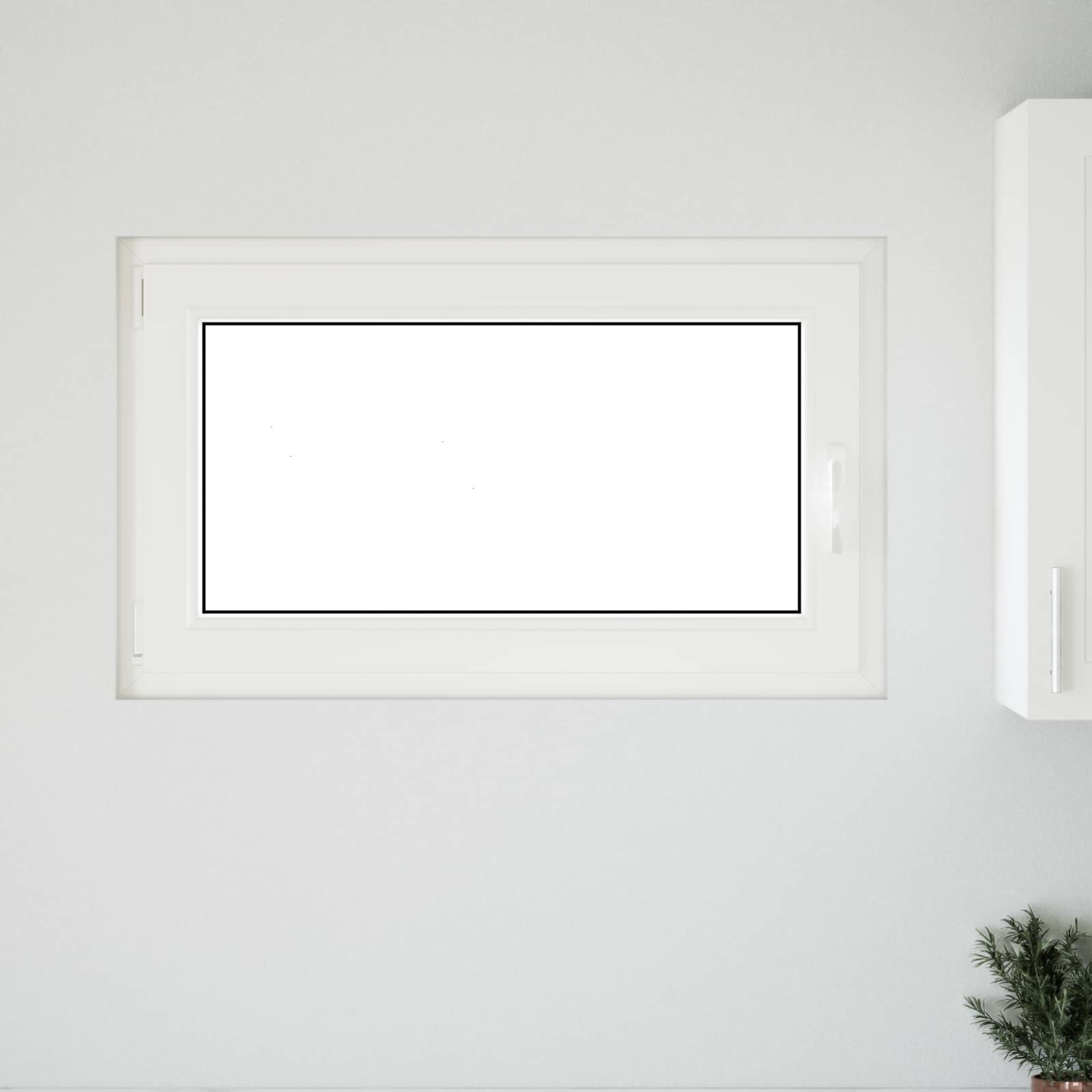 Kellari-Ikkuna Risor 100 X 60 Cm Pvc Ja Lasi Valkoinen