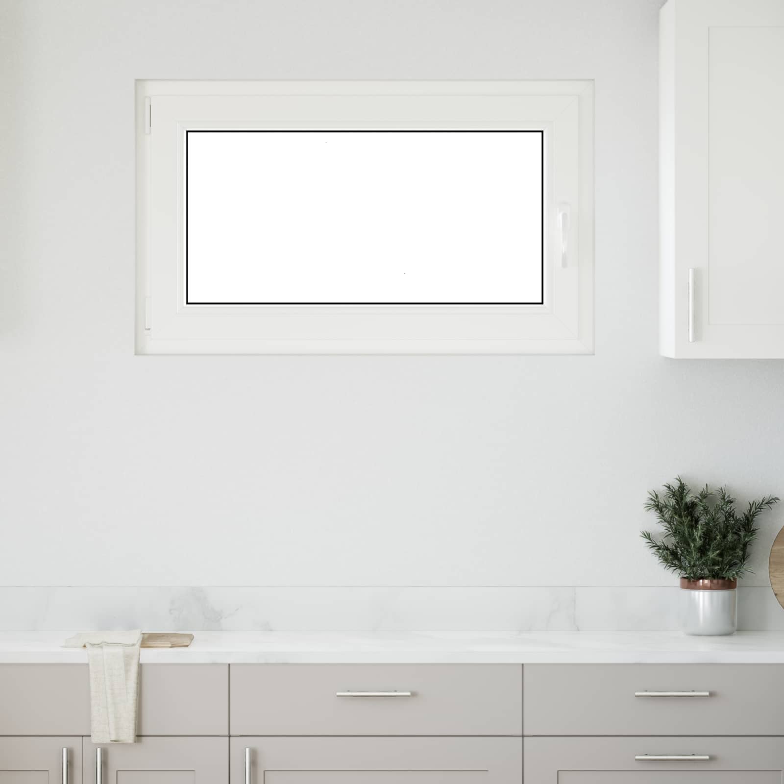 Kellari-Ikkuna Risor 100 X 70 Cm Pvc Ja Lasi Valkoinen