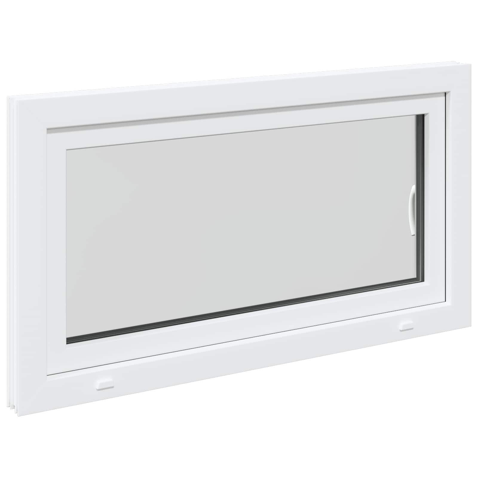Kellari-Ikkuna Risor 110 X 50 Cm Pvc Ja Lasi Valkoinen