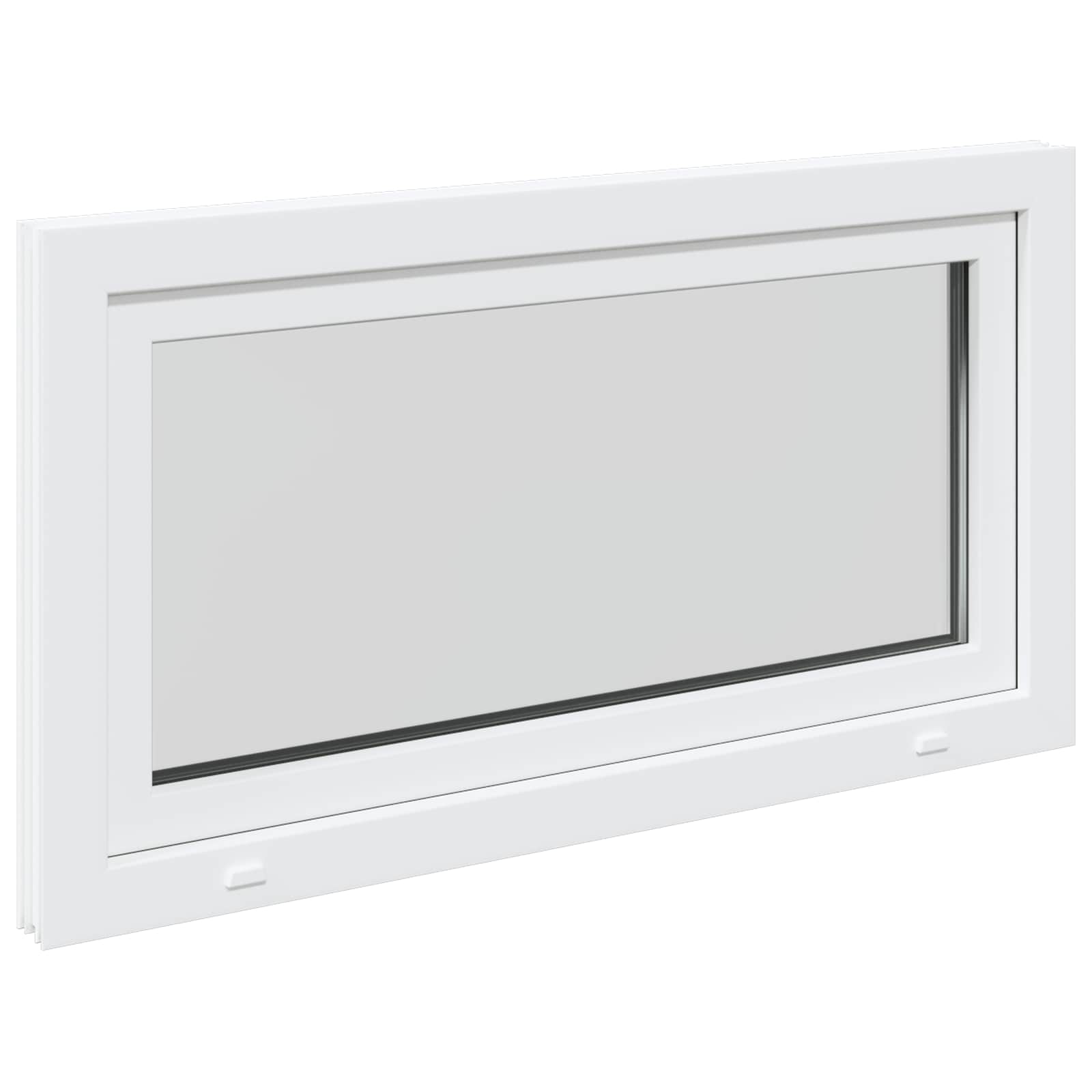 Kellari-Ikkuna Risor 110 X 50 Cm Pvc Ja Lasi Valkoinen
