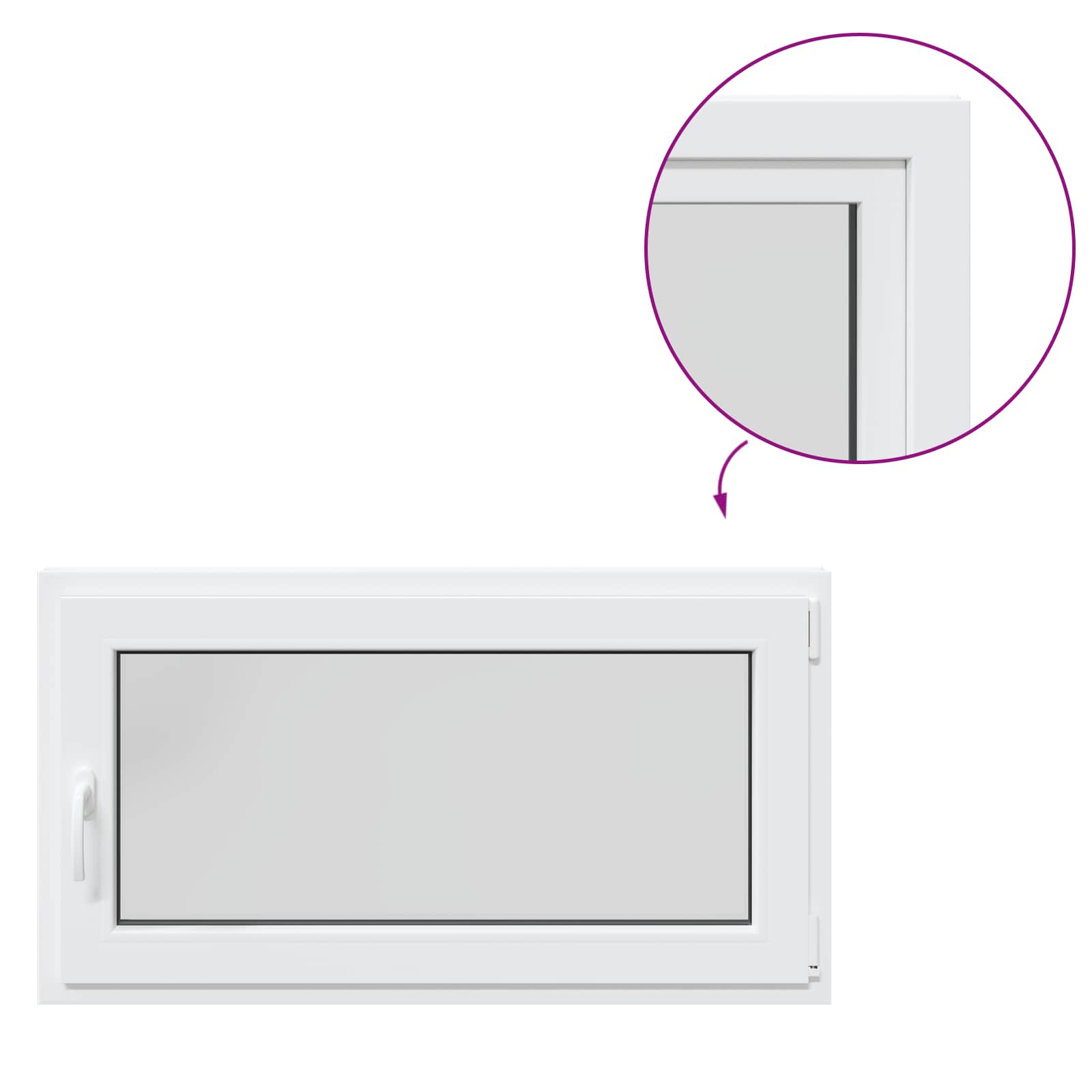Kellari-Ikkuna Risor 110 X 60 Cm Pvc Ja Lasi Valkoinen