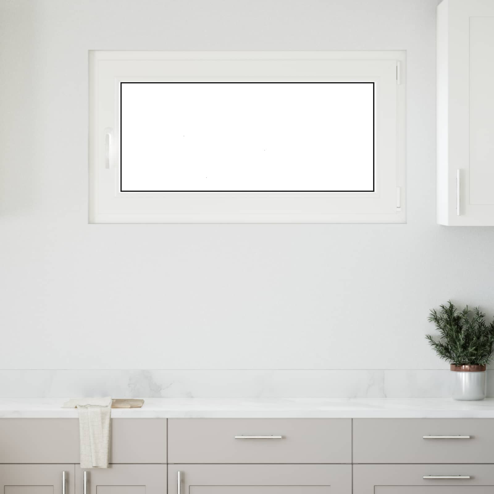 Kellari-Ikkuna Risor 110 X 60 Cm Pvc Ja Lasi Valkoinen