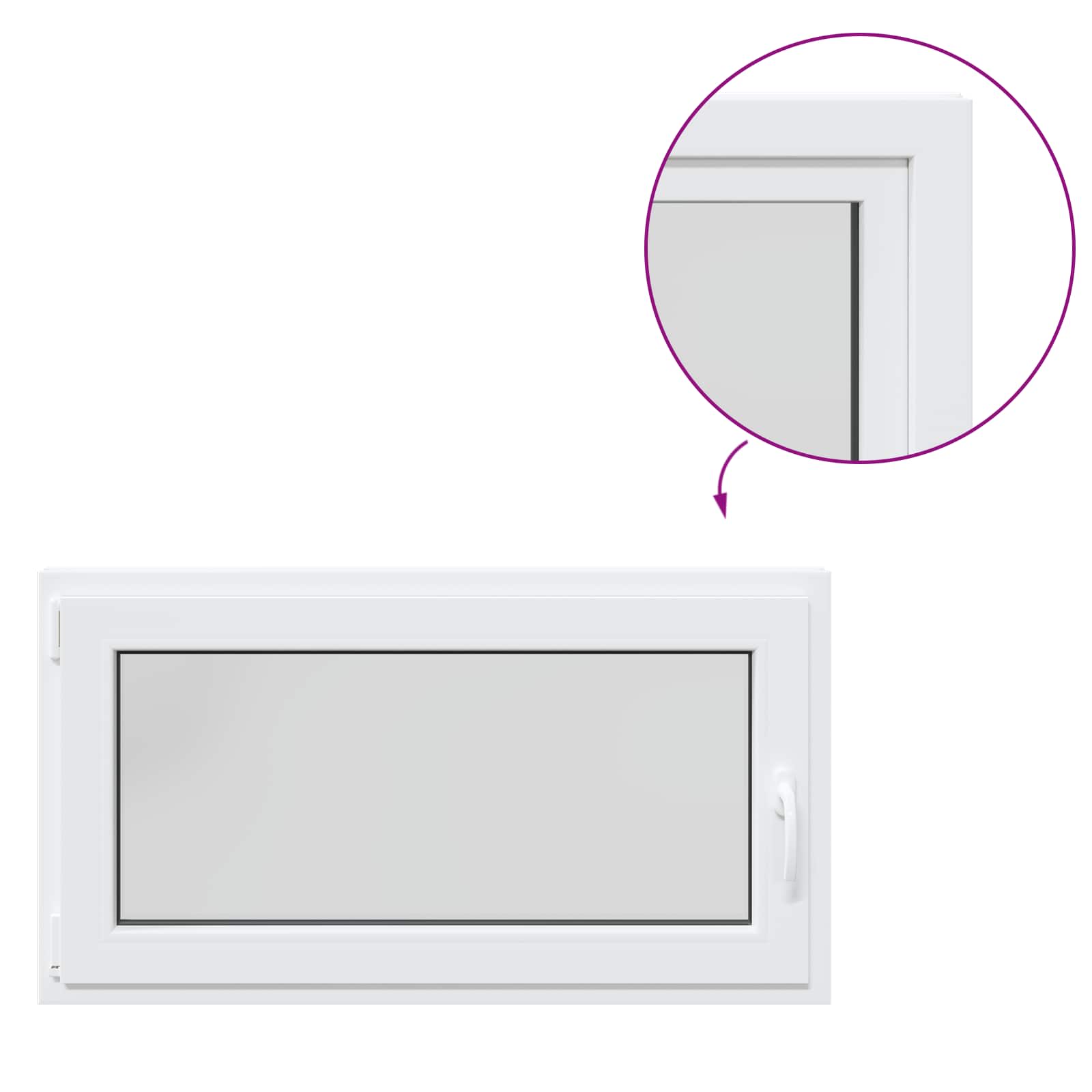 Kellari-Ikkuna Risor 110 X 60 Cm Pvc Ja Lasi Valkoinen
