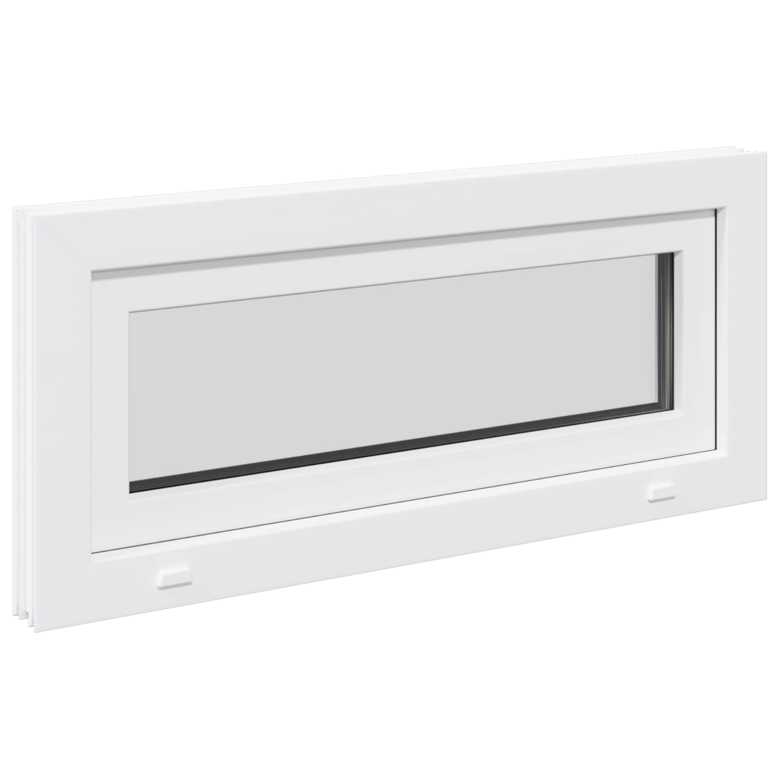 Kellari-Ikkuna Risor 90 X 40 Cm Pvc Ja Lasi Valkoinen