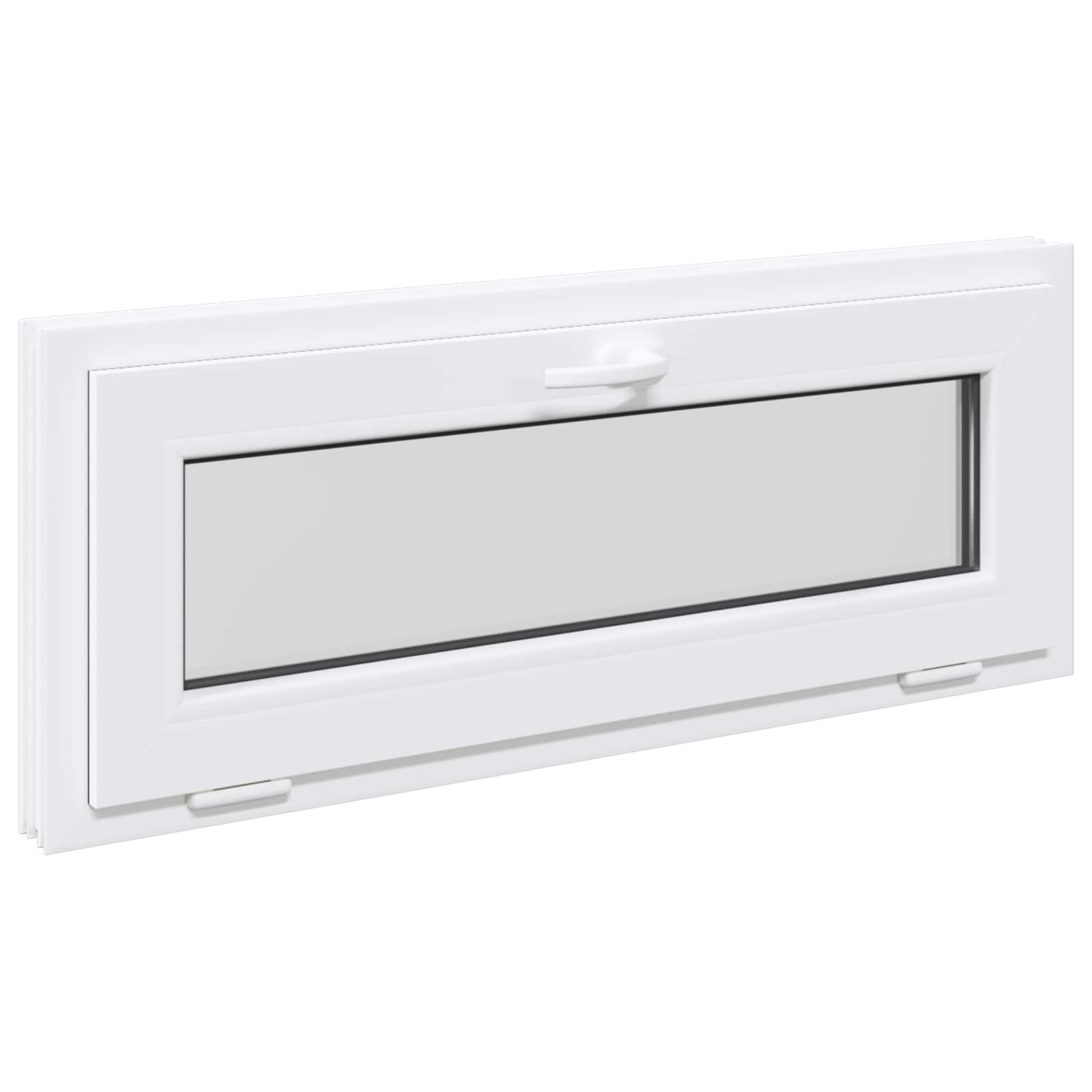 Kellari-Ikkuna Risor 100 X 40 Cm Pvc Ja Lasi Valkoinen