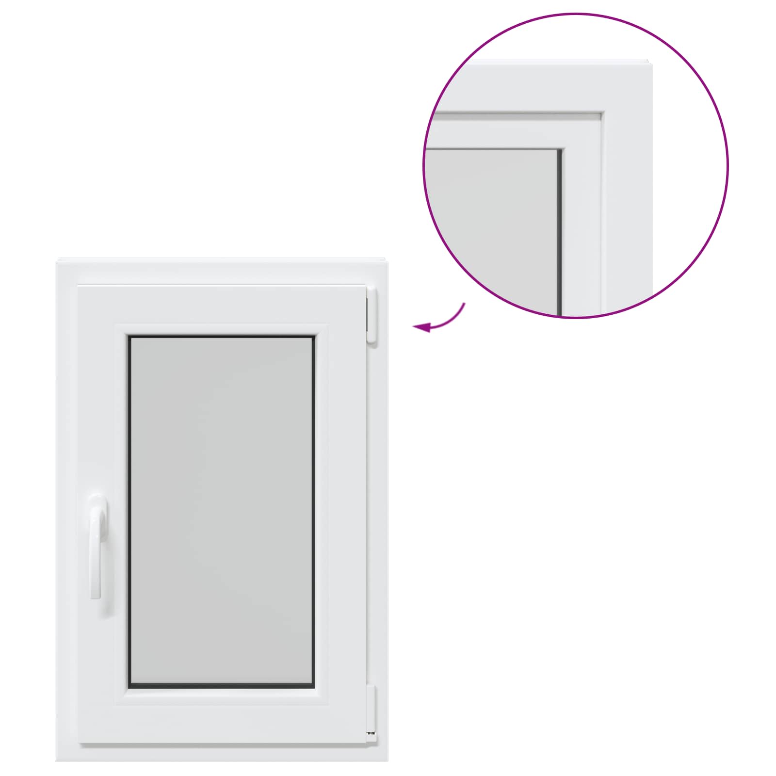 Kellari-Ikkuna Risor 50 X 75 Cm Pvc Ja Lasi Valkoinen
