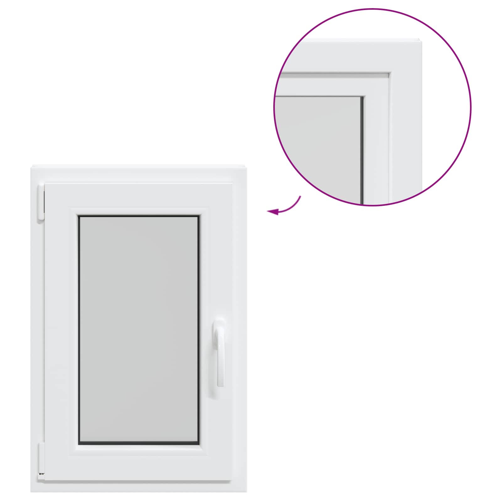 Kellari-Ikkuna Risor 50 X 75 Cm Pvc Ja Lasi Valkoinen