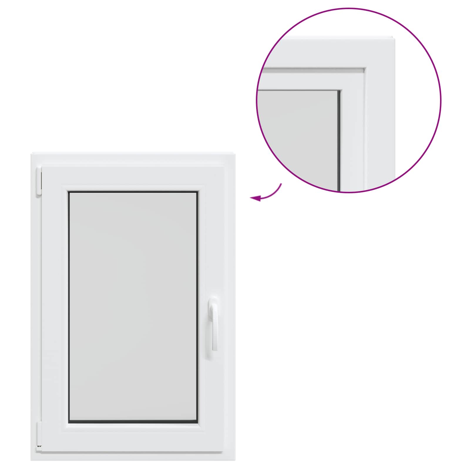 Kellari-Ikkuna Risor 60 X 80 Cm Pvc Ja Lasi Valkoinen