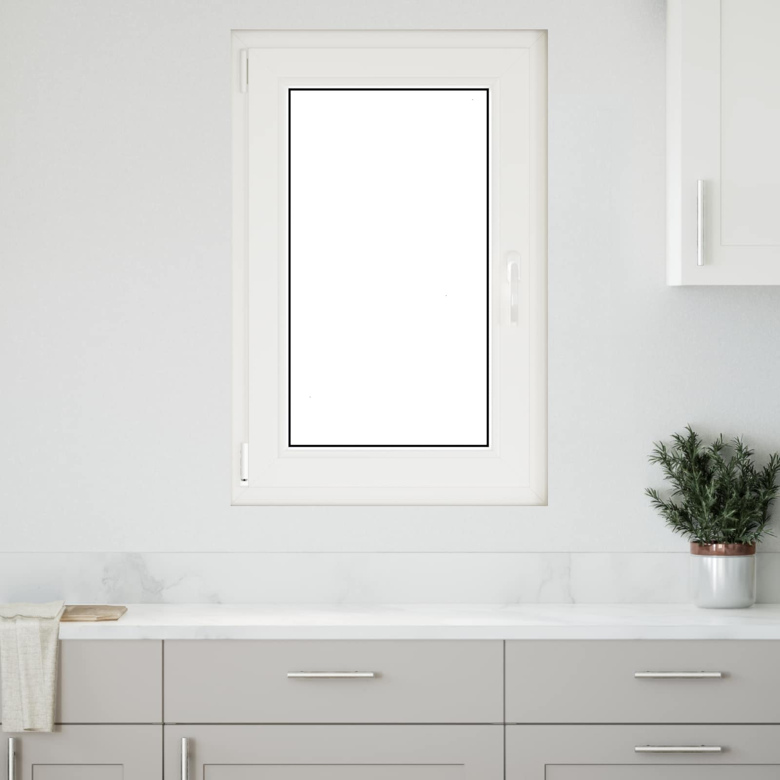 Kellari-Ikkuna Risor 60 X 80 Cm Pvc Ja Lasi Valkoinen