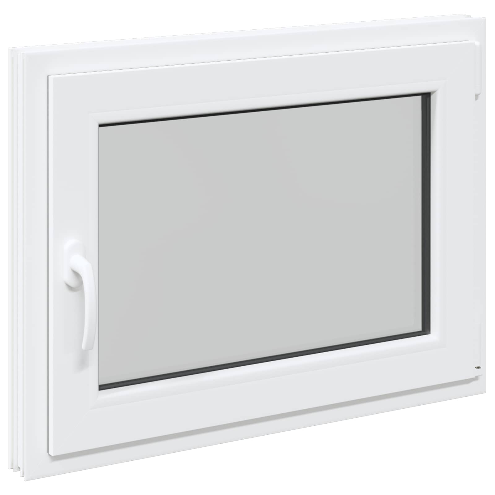 Kellari-Ikkuna Risor 80 X 50 Cm Pvc Ja Lasi Valkoinen