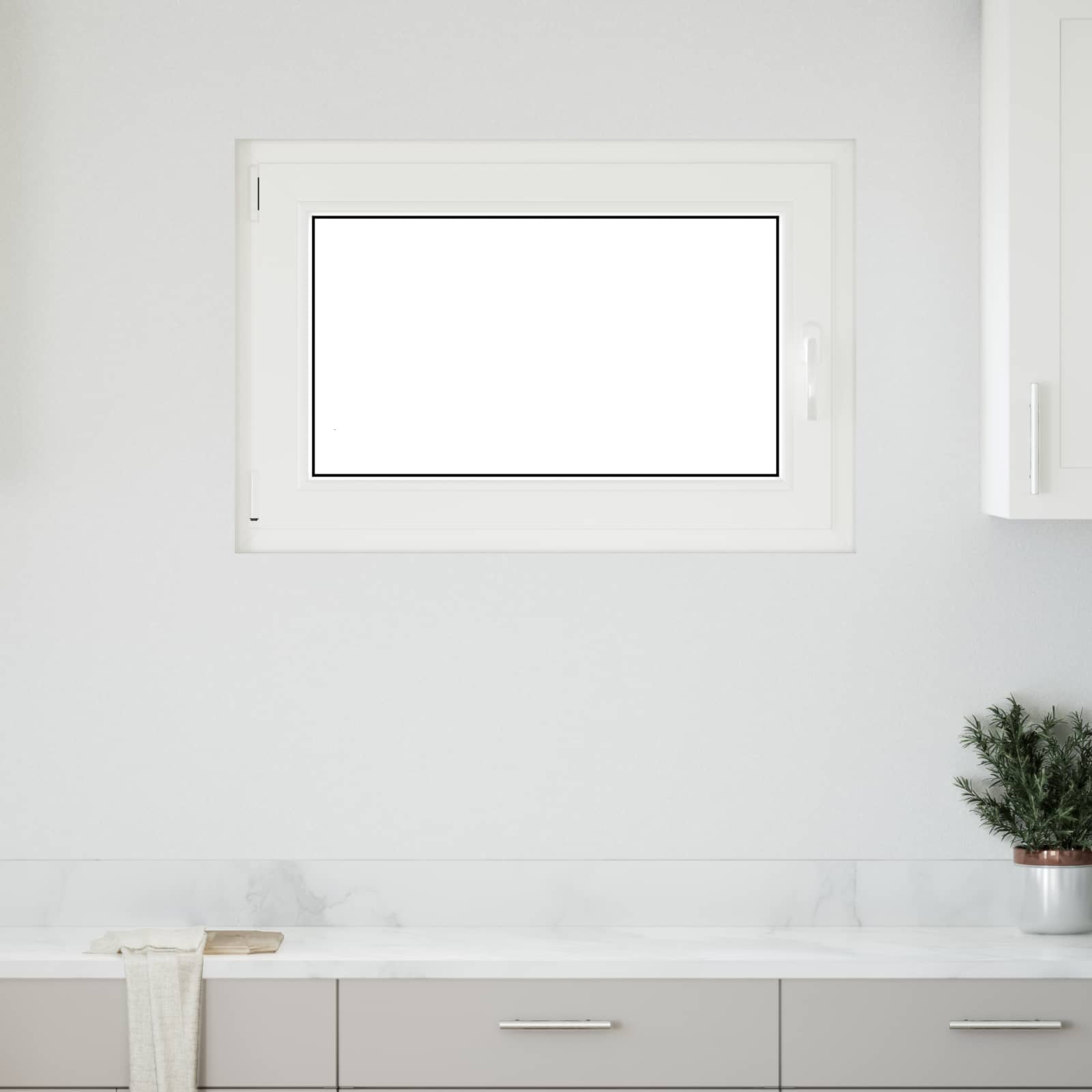 Kellari-Ikkuna Risor 90 X 60 Cm Pvc Ja Lasi Valkoinen