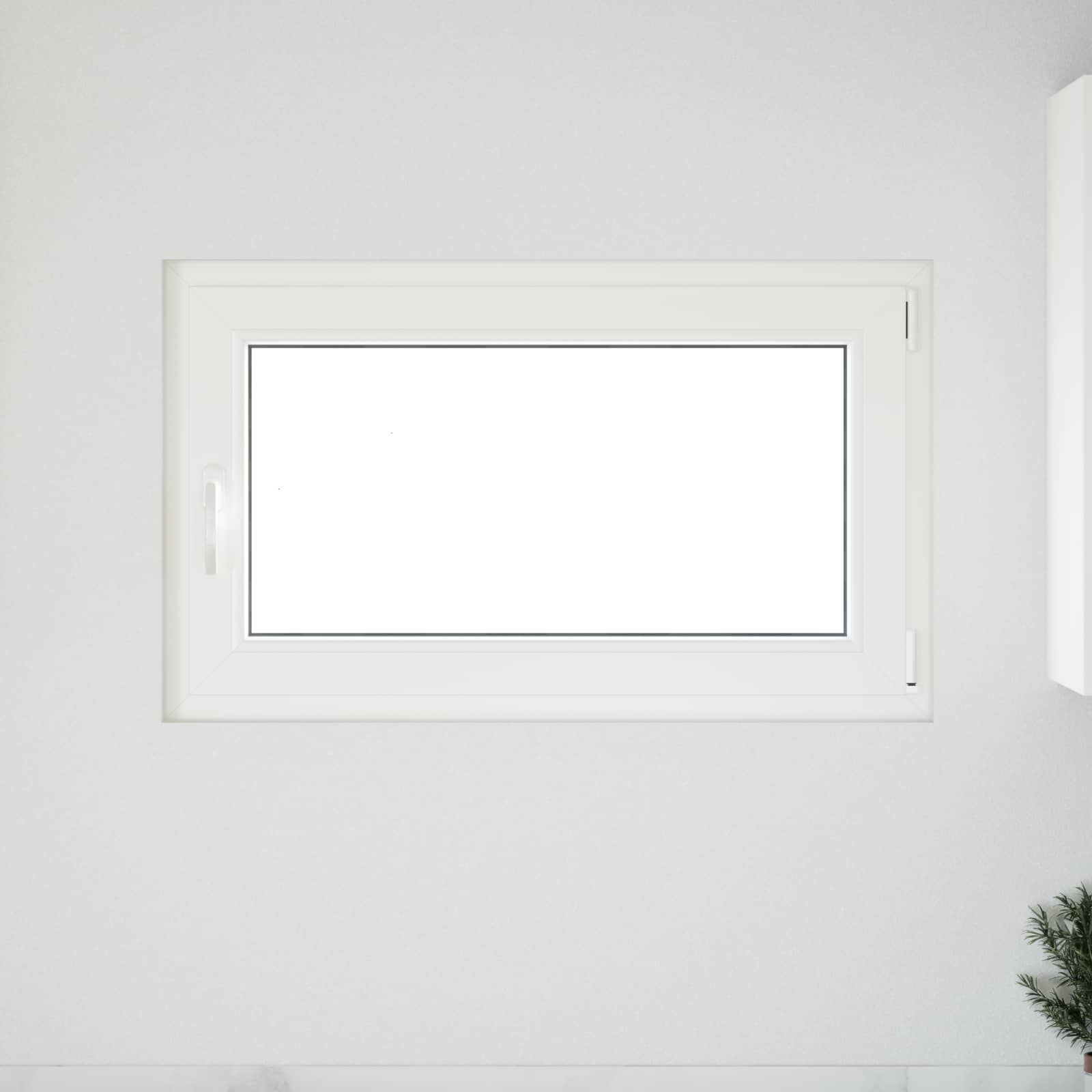 Kellari-Ikkuna Risor 100 X 50 Cm Pvc Ja Lasi Valkoinen