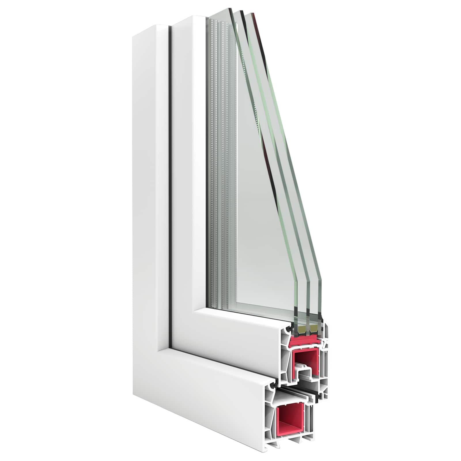 Kellari-Ikkuna Risor 100 X 60 Cm Pvc Ja Lasi Valkoinen