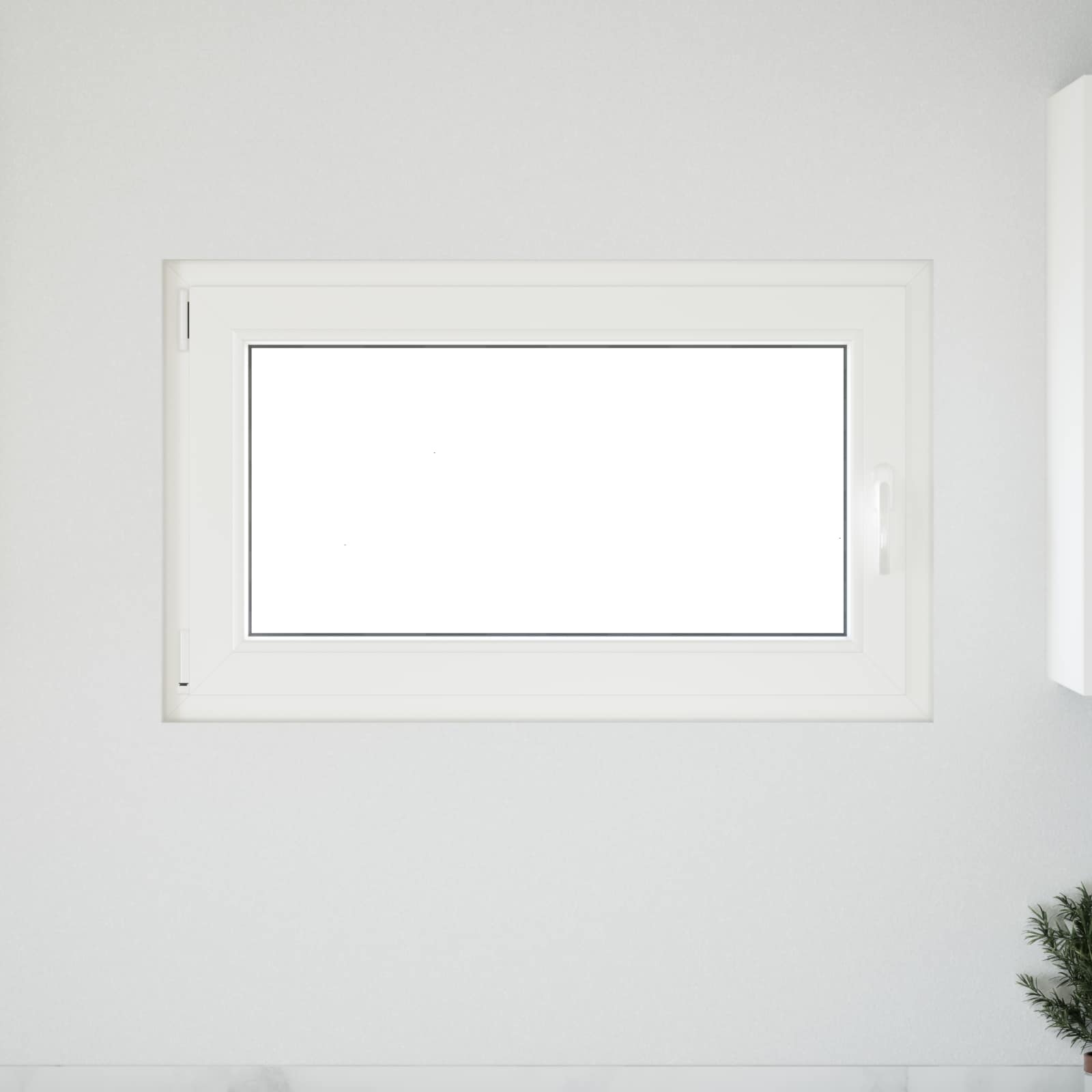 Kellari-Ikkuna Risor 100 X 60 Cm Pvc Ja Lasi Valkoinen