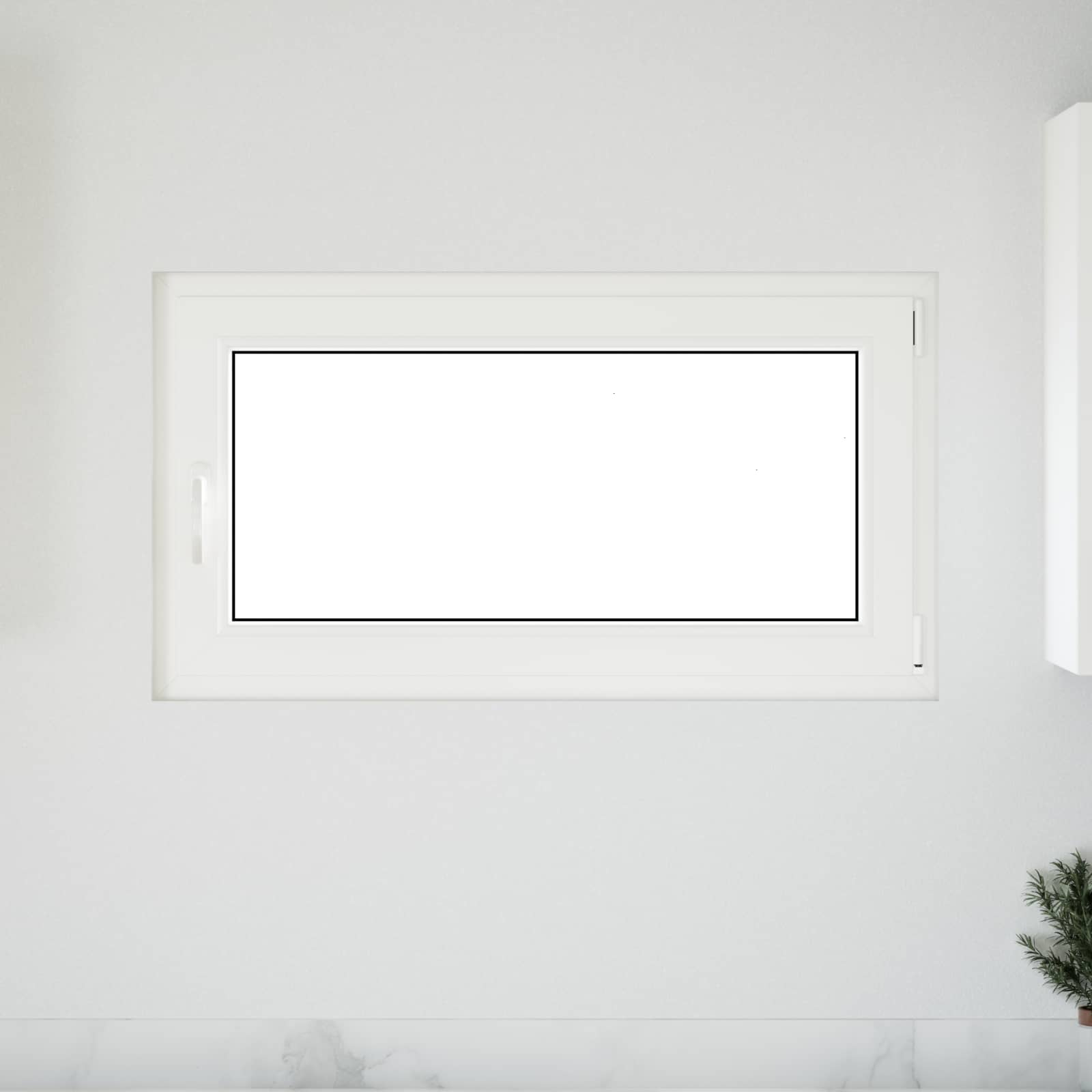 Kellari-Ikkuna Risor 110 X 50 Cm Pvc Ja Lasi Valkoinen