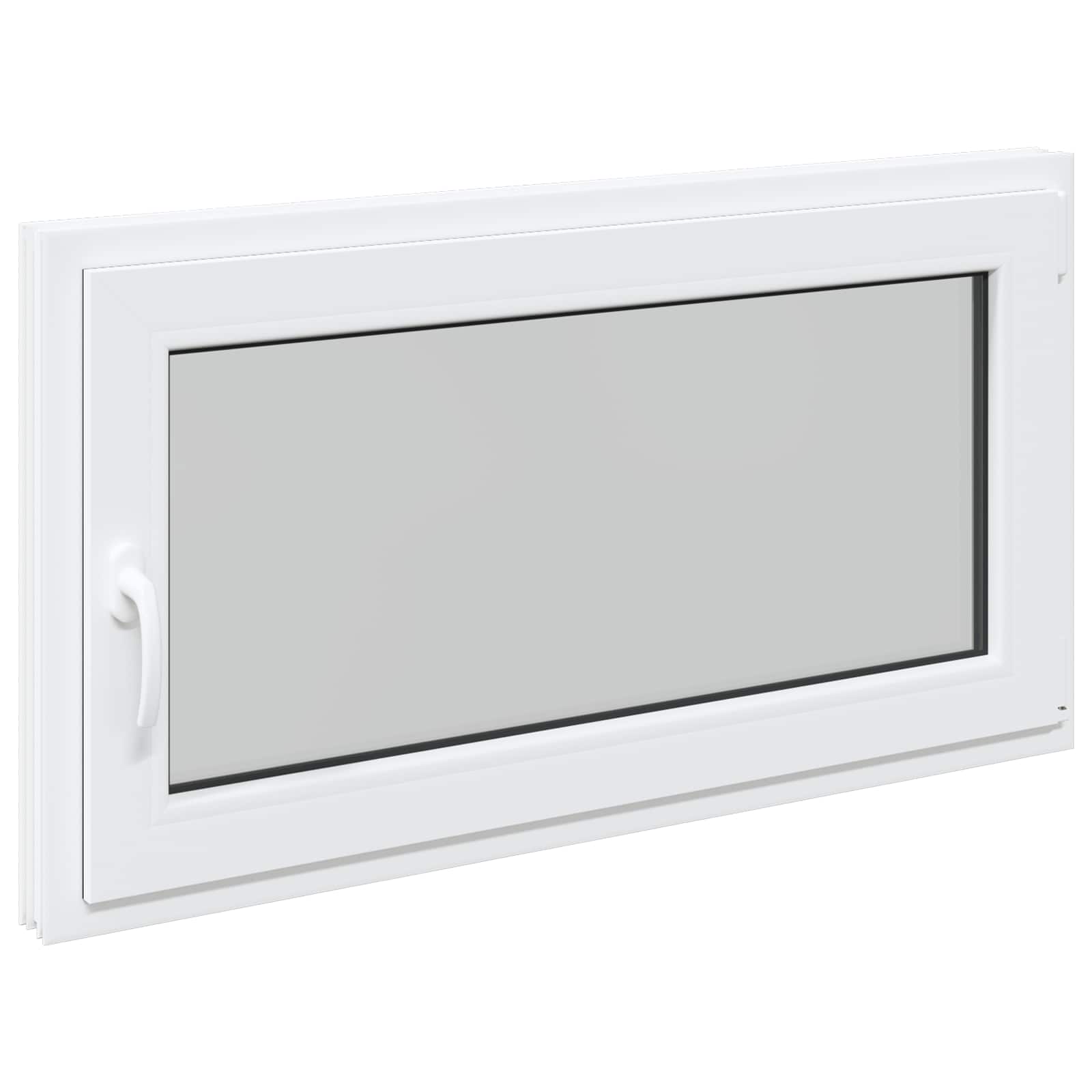 Kellari-Ikkuna Risor 110 X 50 Cm Pvc Ja Lasi Valkoinen