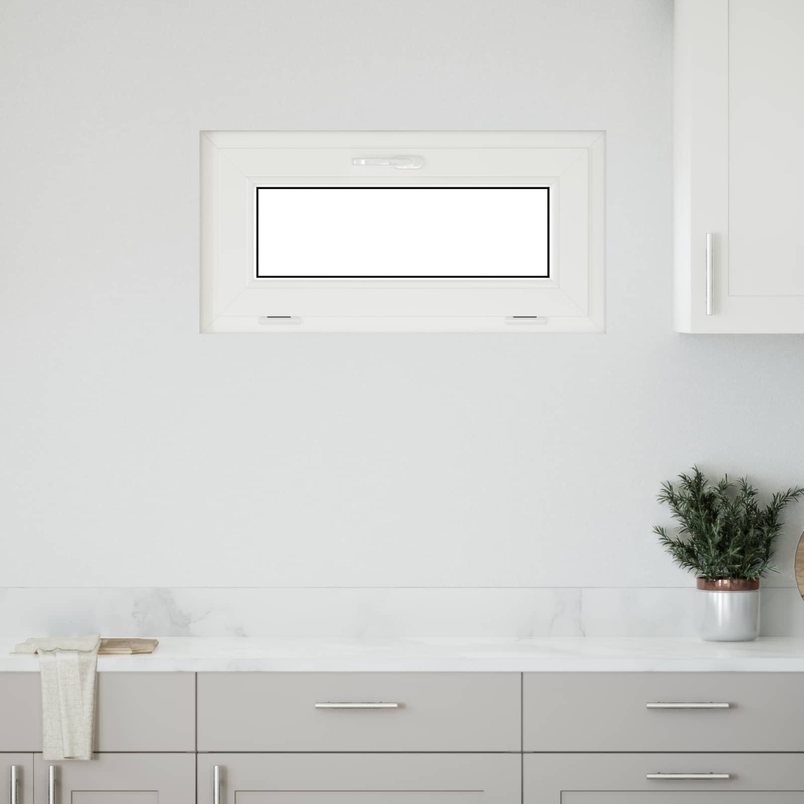 Kellari-Ikkuna Risor 80 X 40 Cm Pvc Ja Lasi Valkoinen