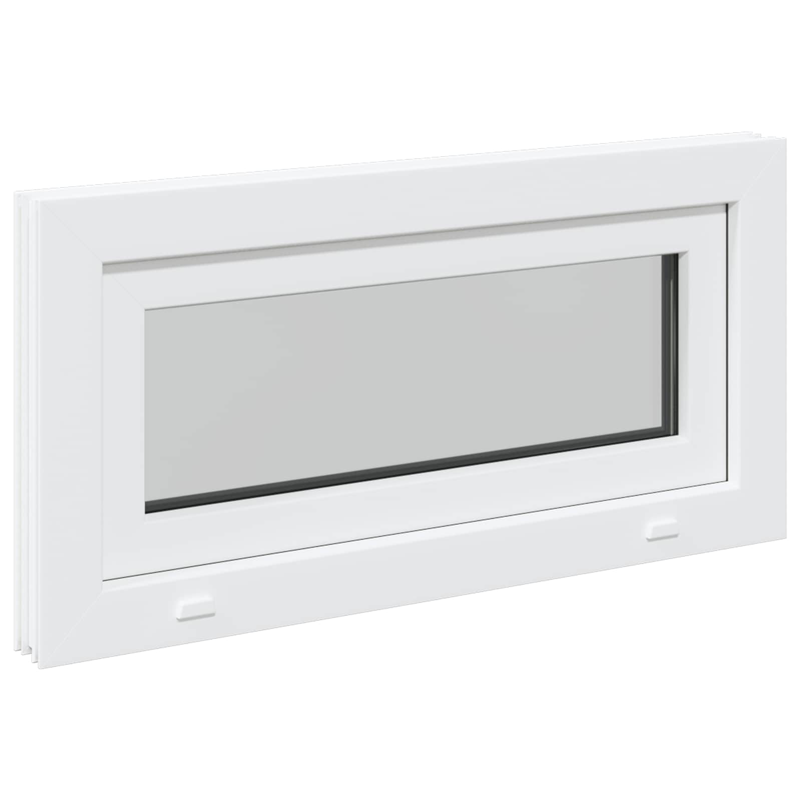 Kellari-Ikkuna Risor 80 X 40 Cm Pvc Ja Lasi Valkoinen