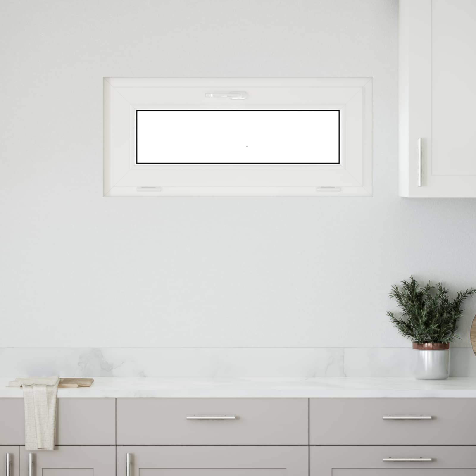 Kellari-Ikkuna Risor 90 X 40 Cm Pvc Ja Lasi Valkoinen