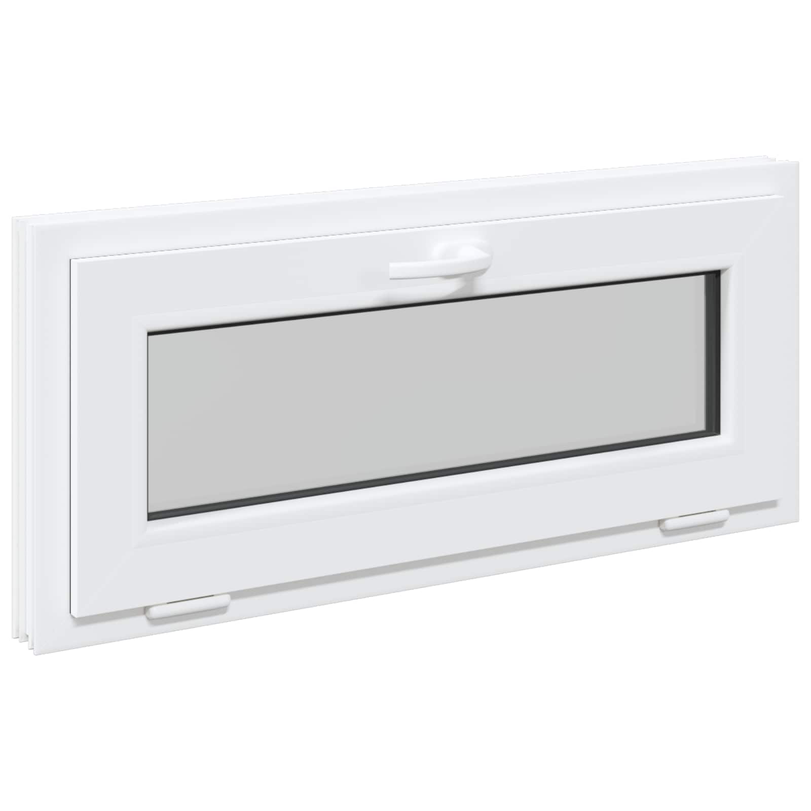 Kellari-Ikkuna Risor 90 X 40 Cm Pvc Ja Lasi Valkoinen