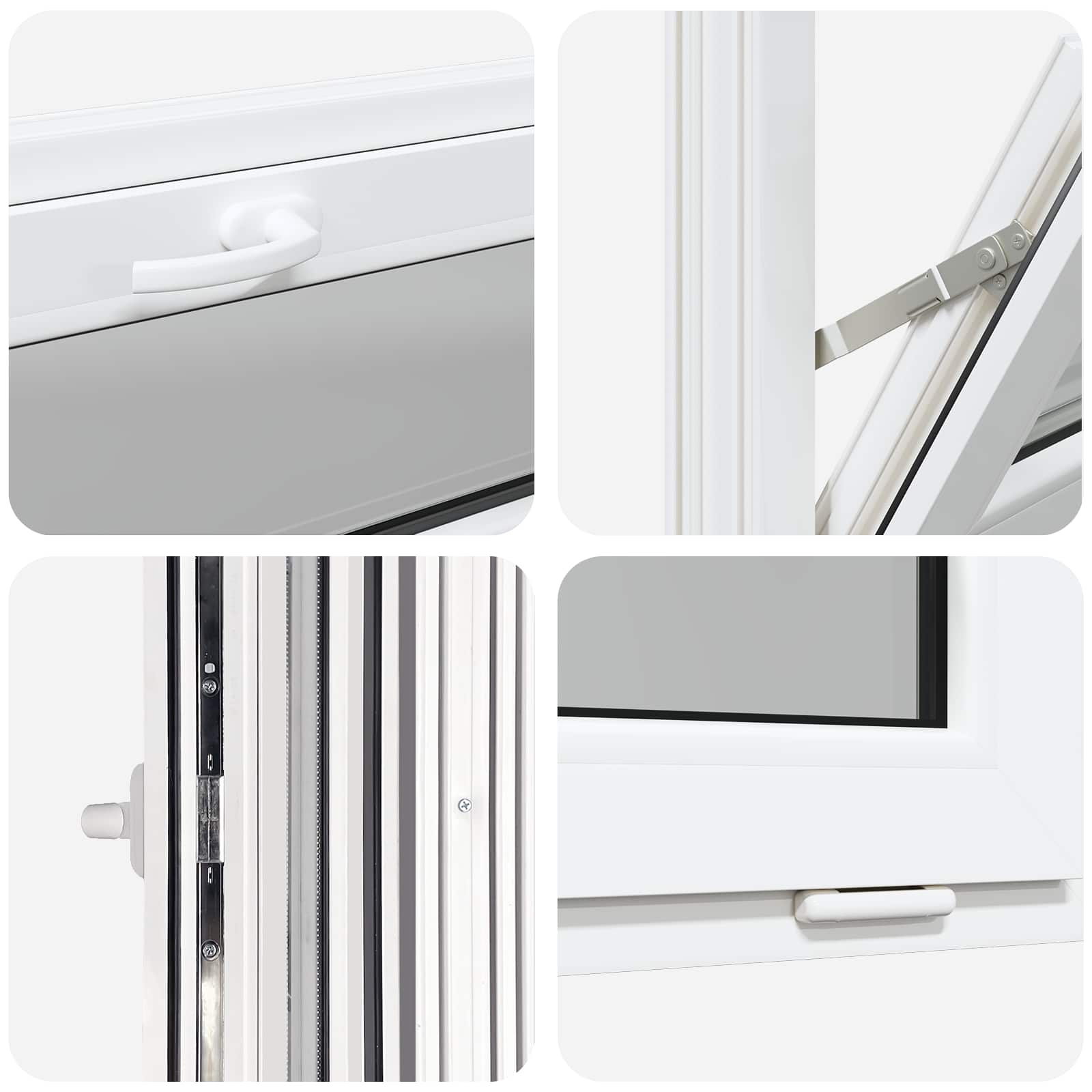 Kellari-Ikkuna Risor 110 X 40 Cm Pvc Ja Lasi Valkoinen