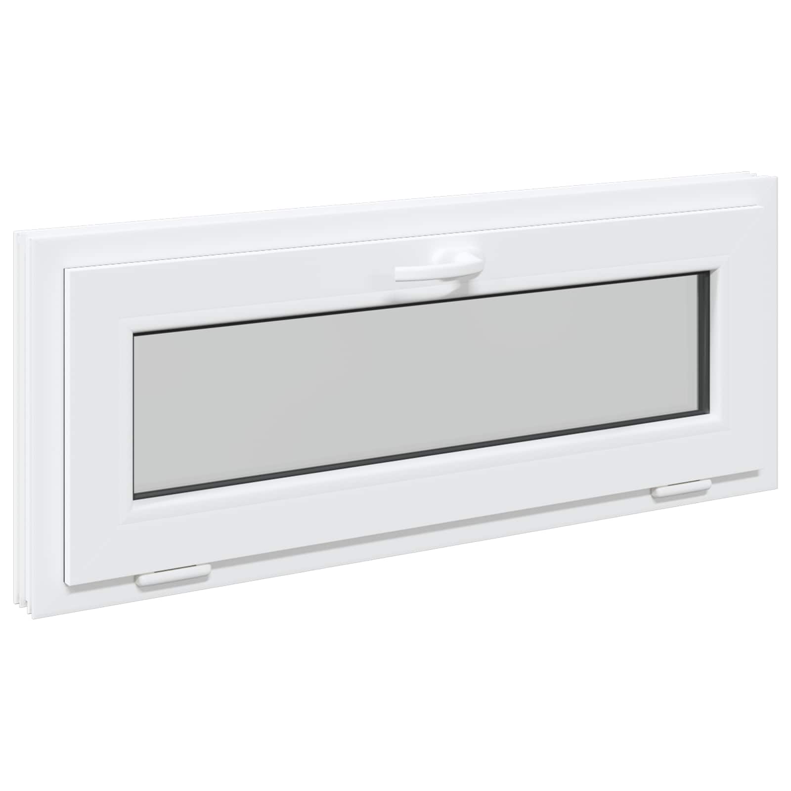 Kellari-Ikkuna Risor 110 X 40 Cm Pvc Ja Lasi Valkoinen