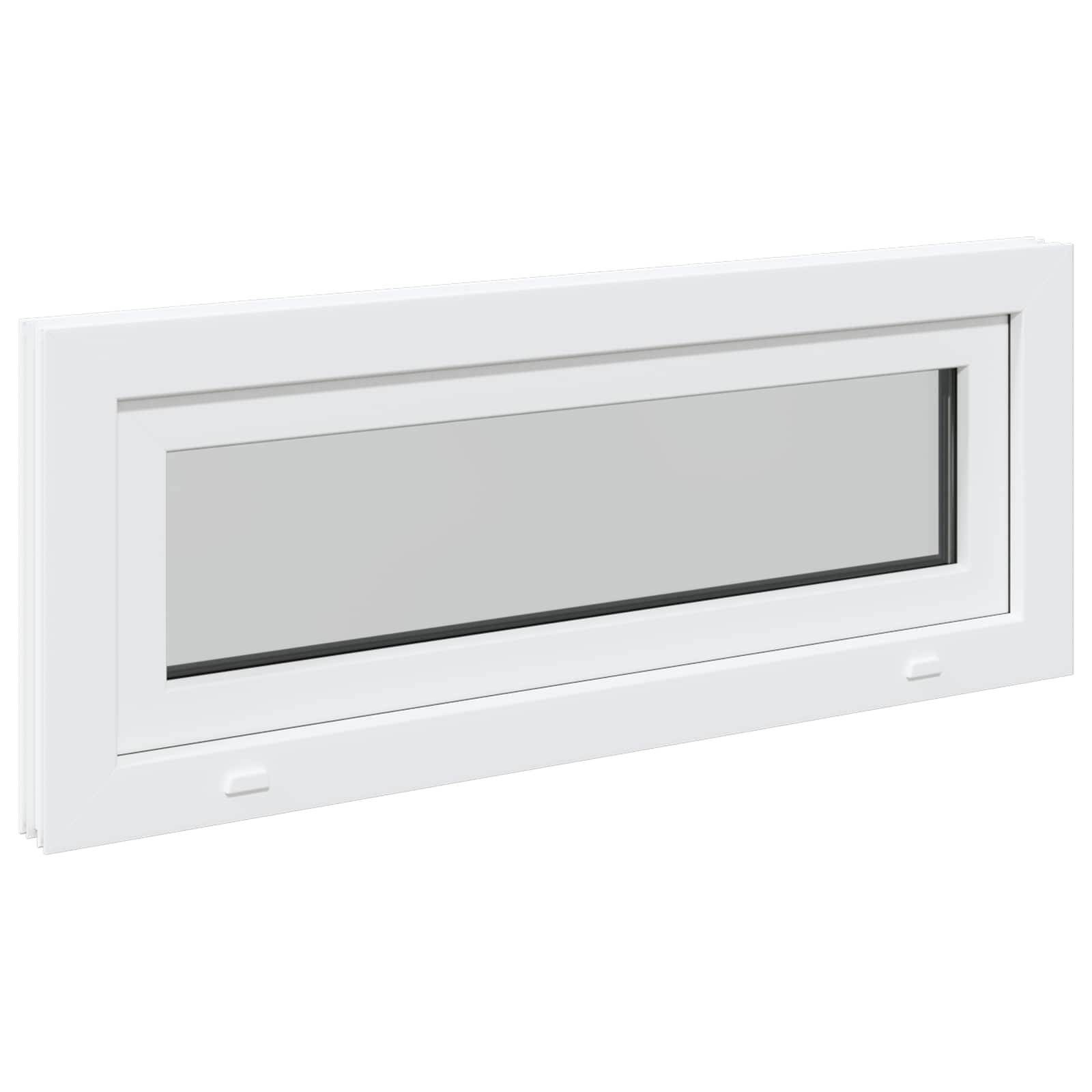 Kellari-Ikkuna Risor 110 X 40 Cm Pvc Ja Lasi Valkoinen