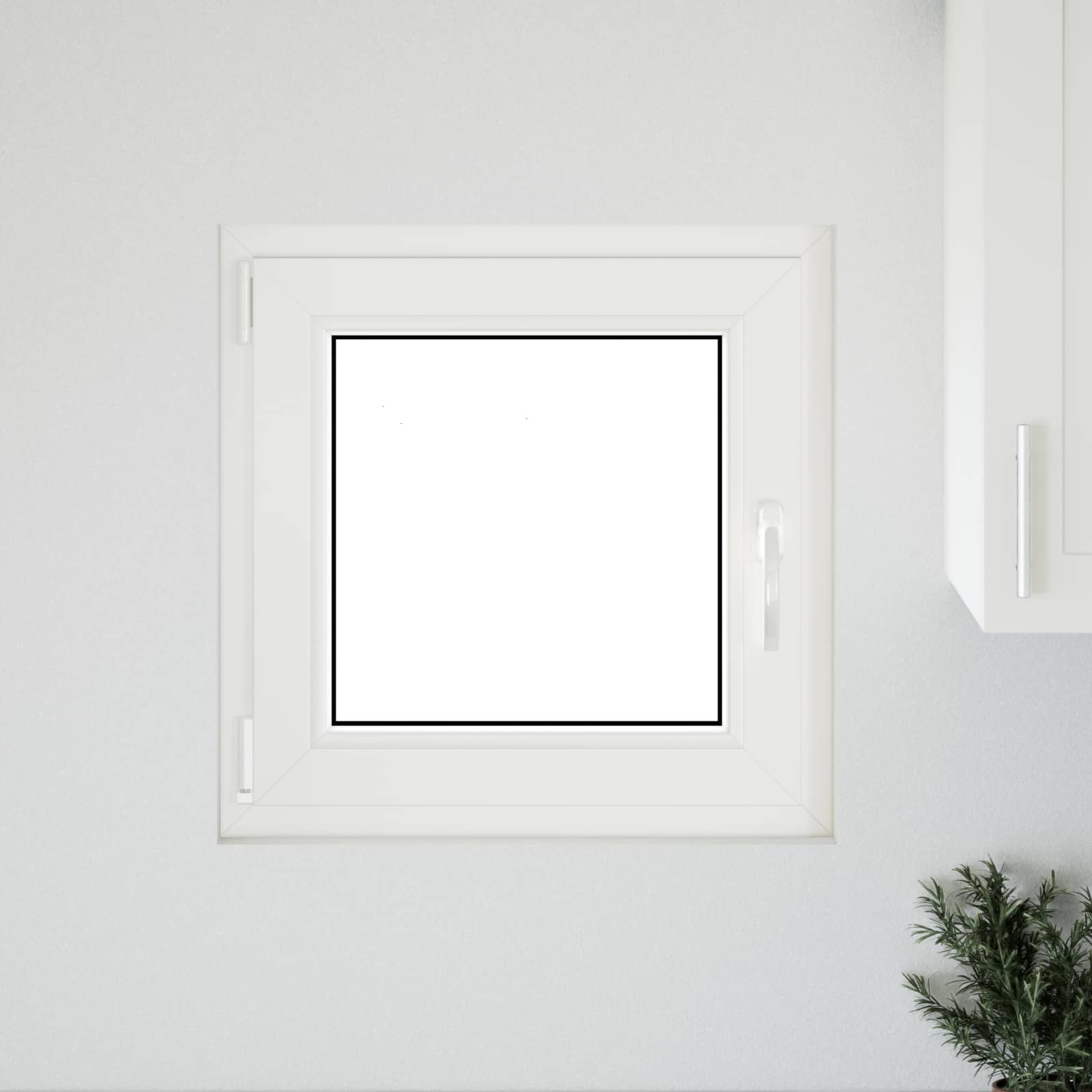 Kellari-Ikkuna Risor 50 X 50 Cm Pvc Ja Lasi Antrasiitti