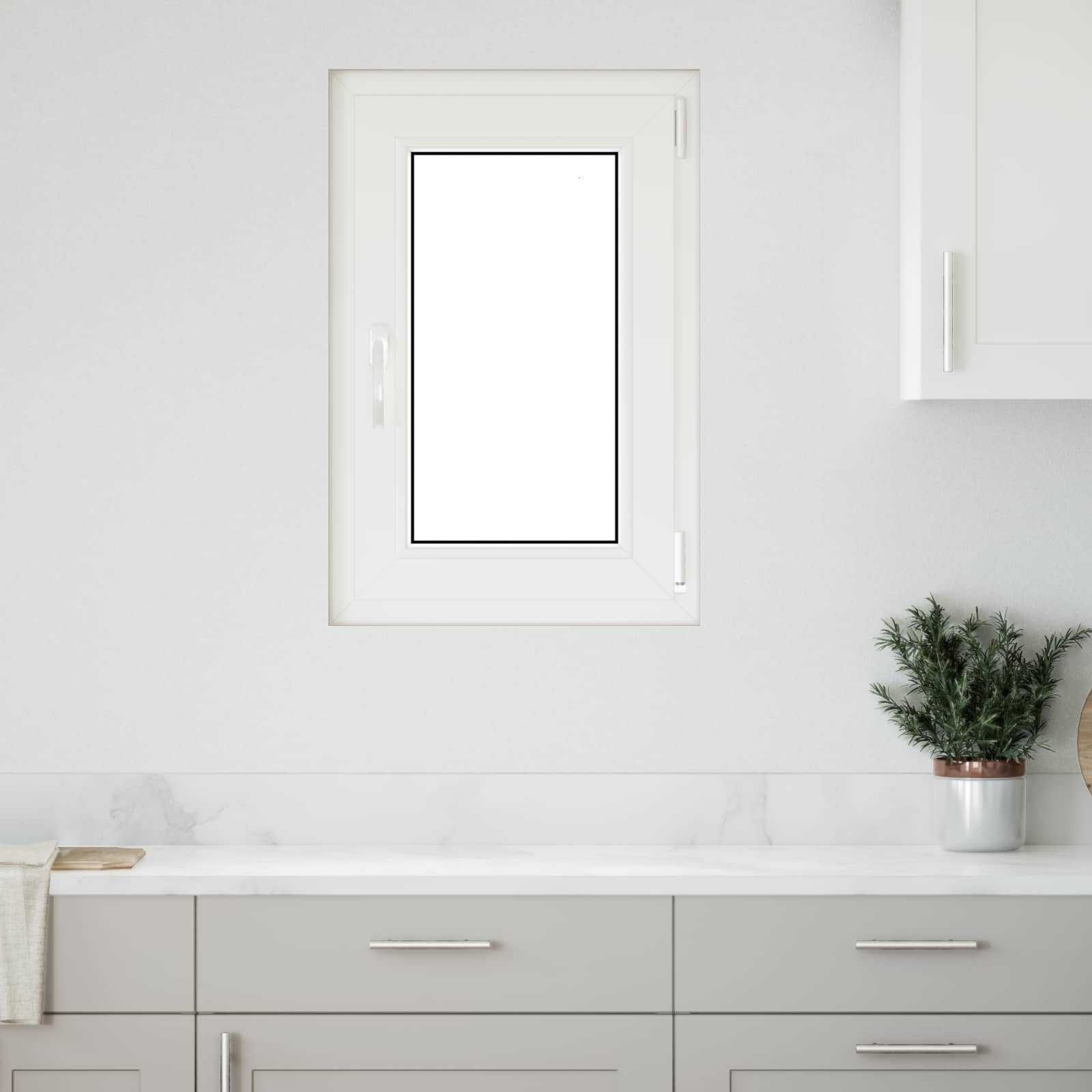 Kellari-Ikkuna Risor 50 X 75 Cm Pvc Ja Lasi Antrasiitti