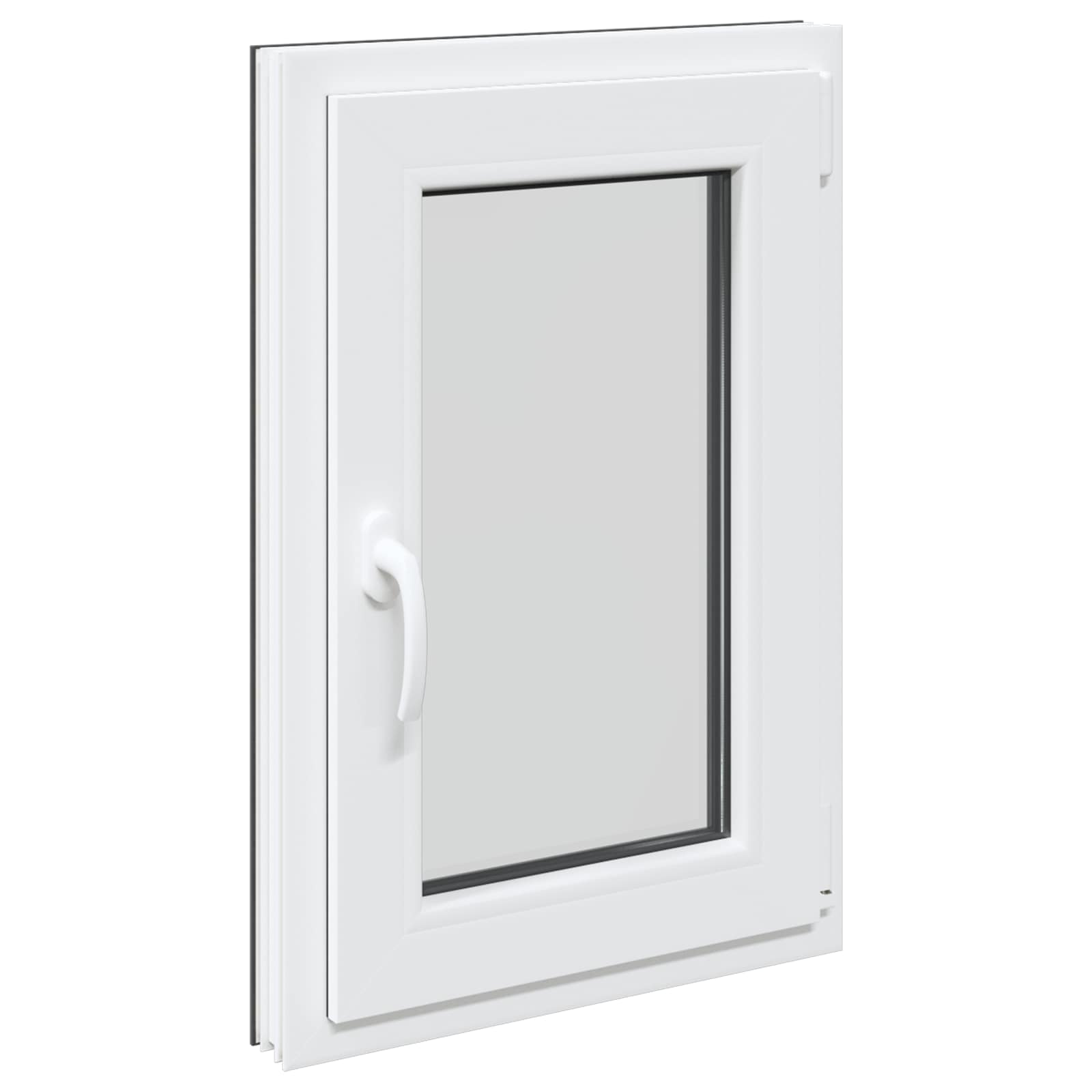 Kellari-Ikkuna Risor 50 X 75 Cm Pvc Ja Lasi Antrasiitti