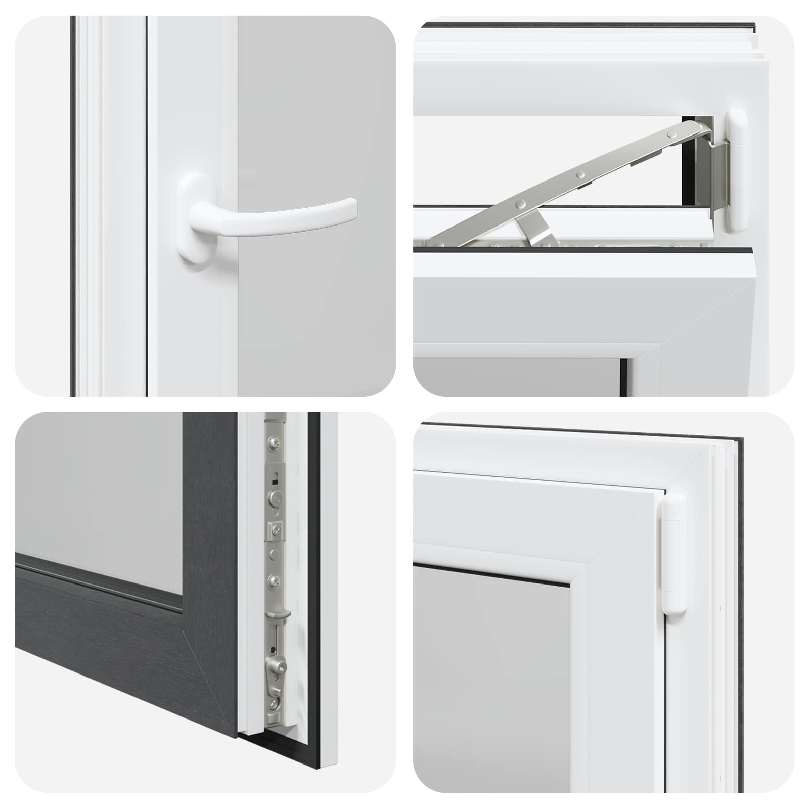 Kellari-Ikkuna Risor 60 X 80 Cm Pvc Ja Lasi Antrasiitti