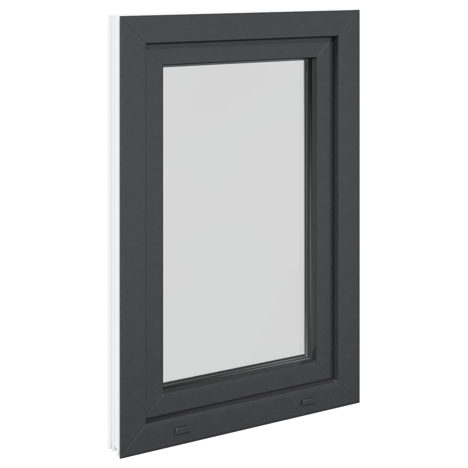Kellari-Ikkuna Risor 60 X 90 Cm Pvc Ja Lasi Antrasiitti