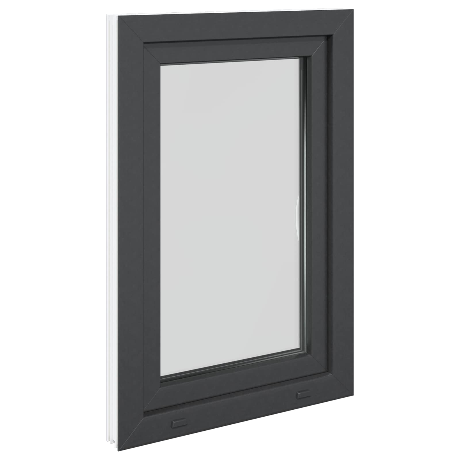 Kellari-Ikkuna Risor 60 X 90 Cm Pvc Ja Lasi Antrasiitti