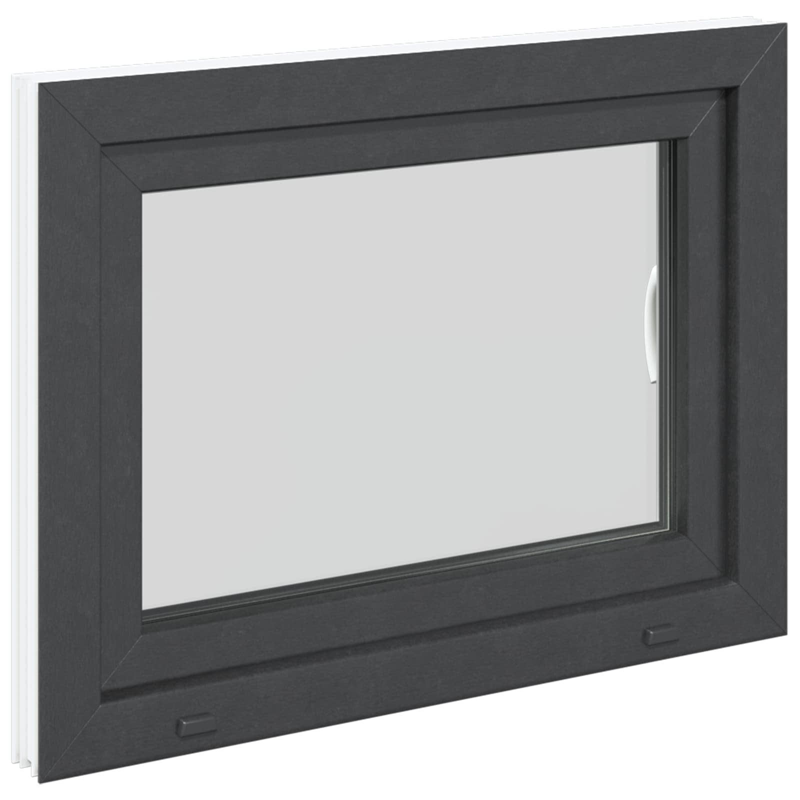 Kellari-Ikkuna Risor 60 X 100 Cm Pvc Ja Lasi Antrasiitti