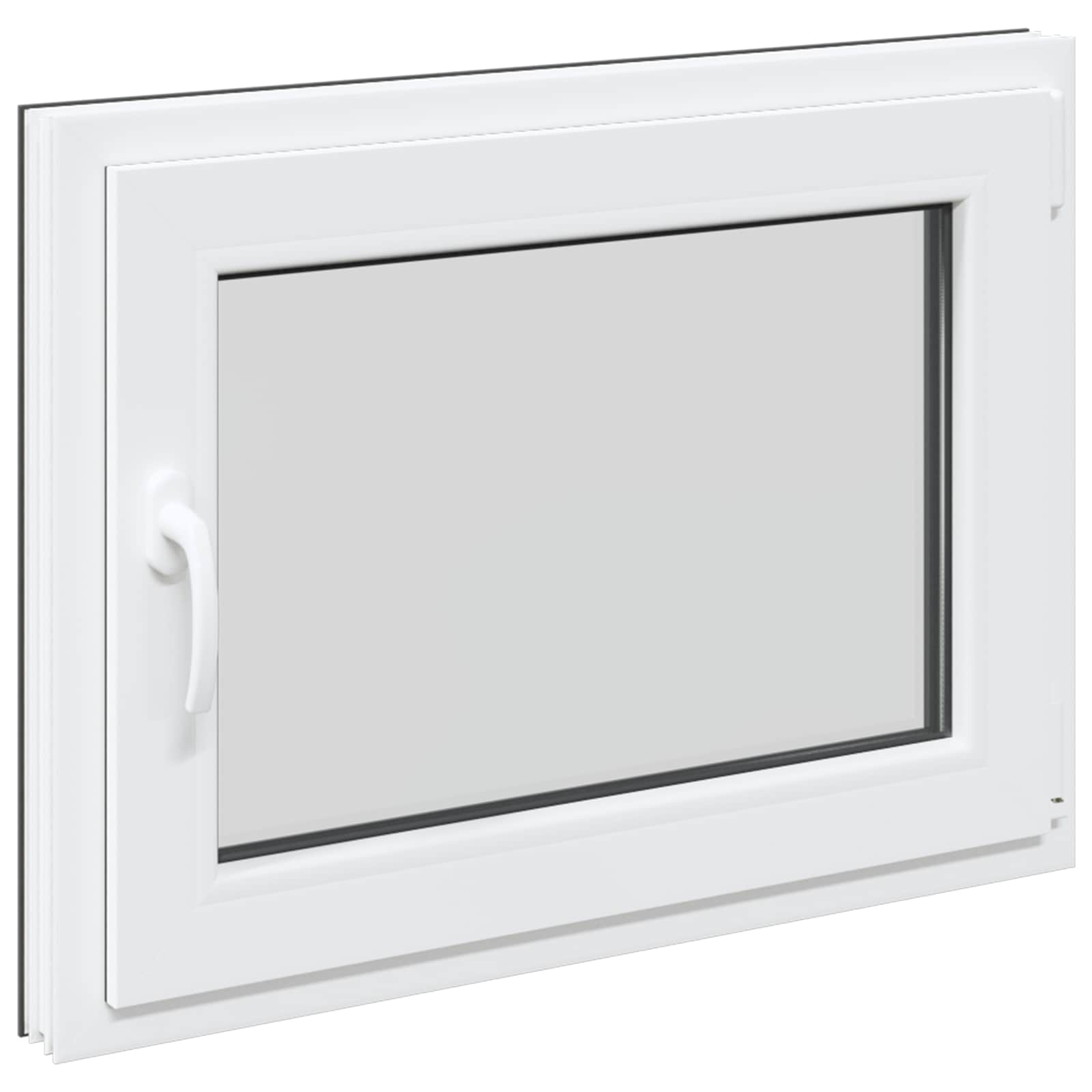 Kellari-Ikkuna Risor 80 X 50 Cm Pvc Ja Lasi Antrasiitti