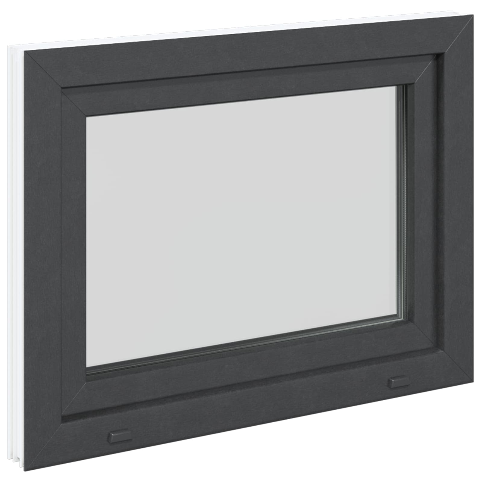 Kellari-Ikkuna Risor 80 X 60 Cm Pvc Ja Lasi Antrasiitti