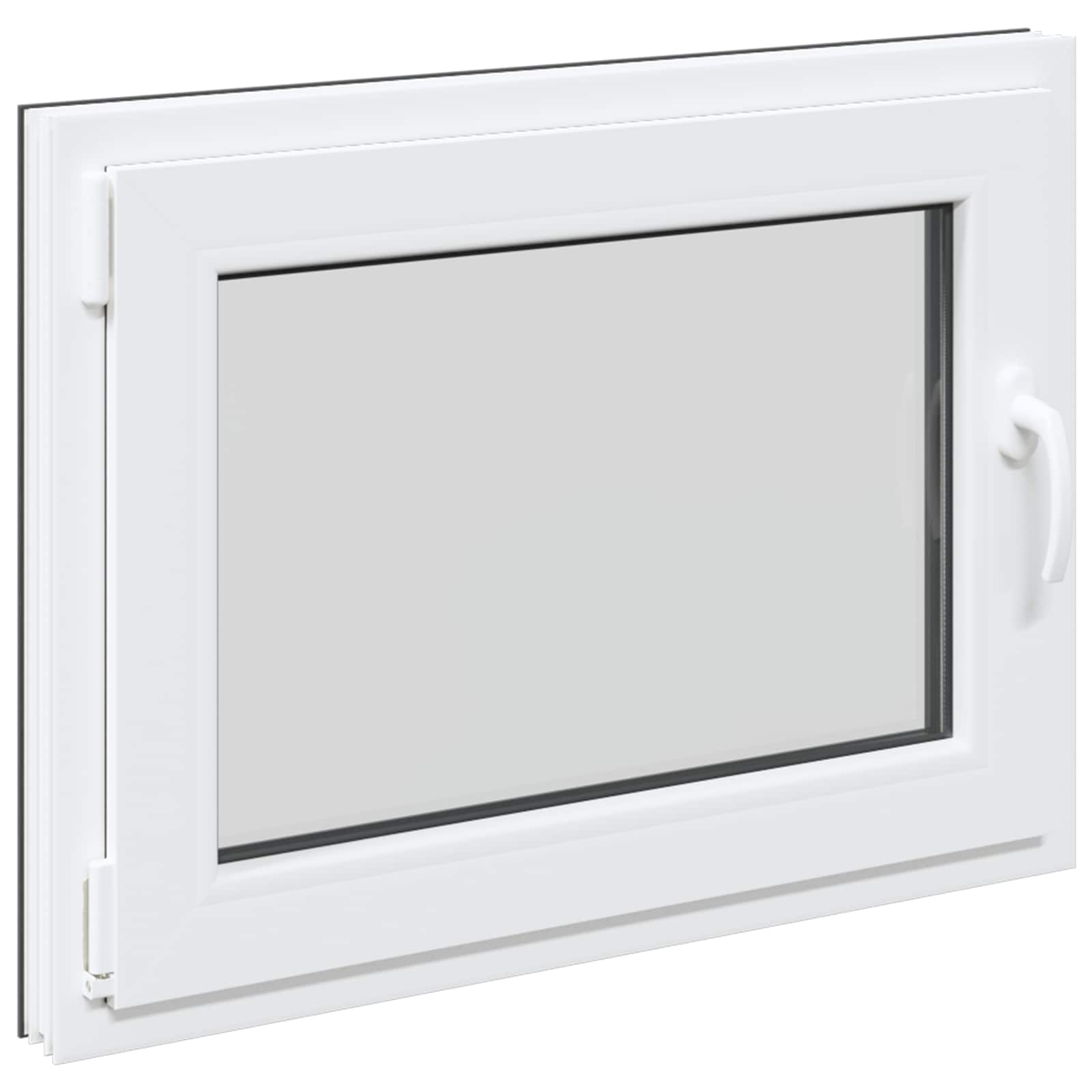 Kellari-Ikkuna Risor 80 X 70 Cm Pvc Ja Lasi Antrasiitti
