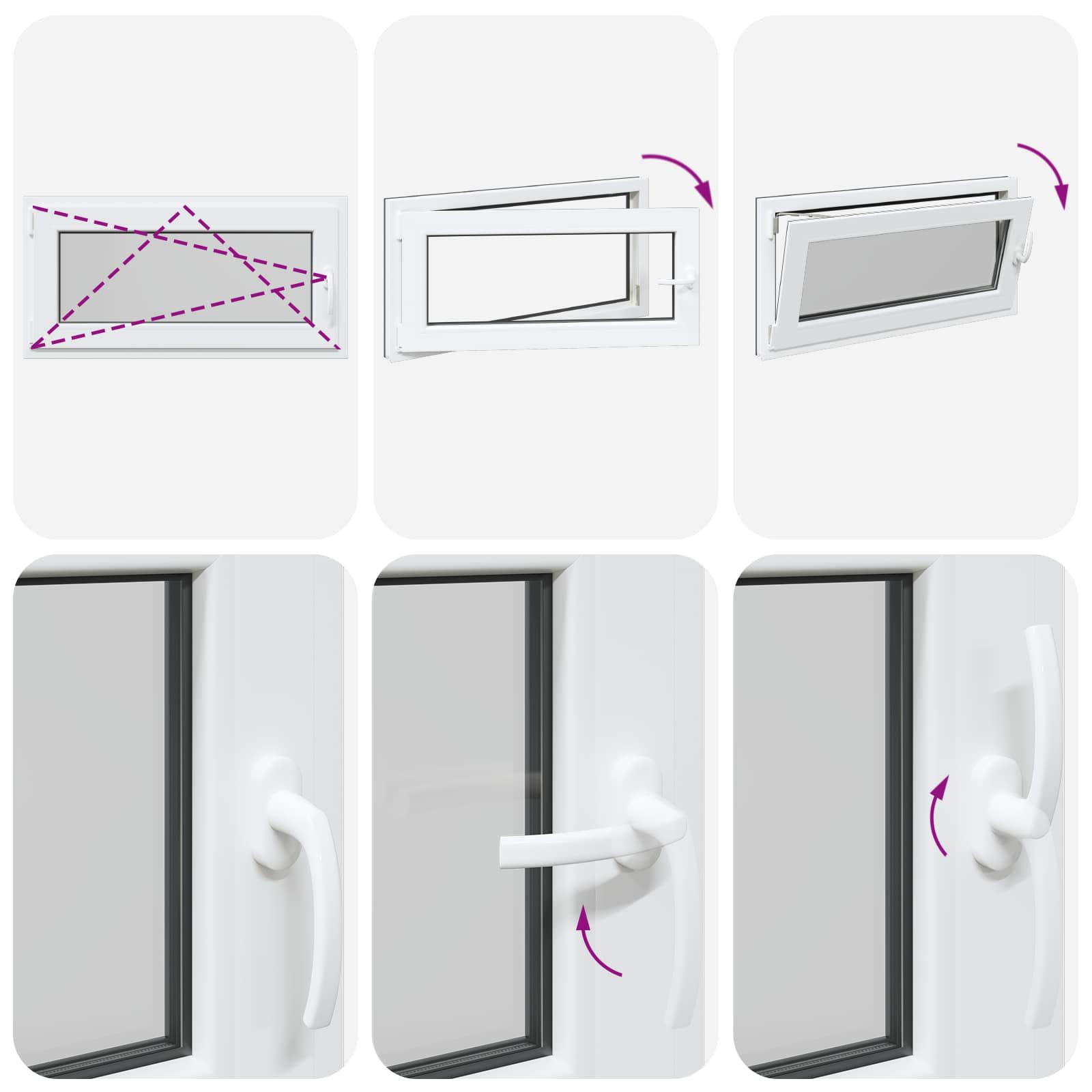 Kellari-Ikkuna Risor 100 X 50 Cm Pvc Ja Lasi Antrasiitti