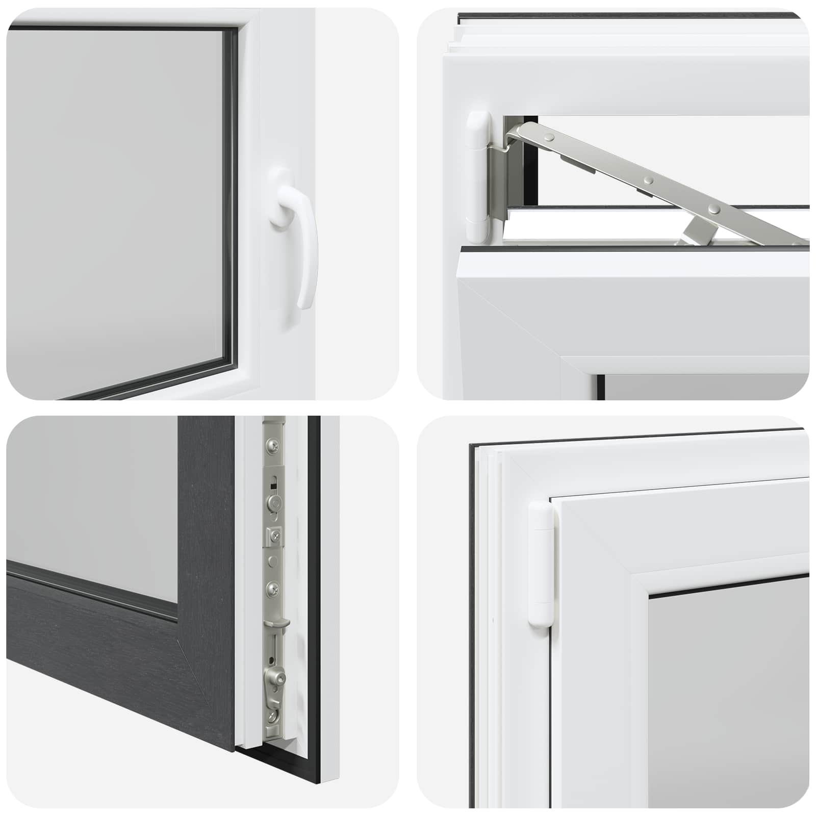 Kellari-Ikkuna Risor 100 X 70 Cm Pvc Ja Lasi Antrasiitti