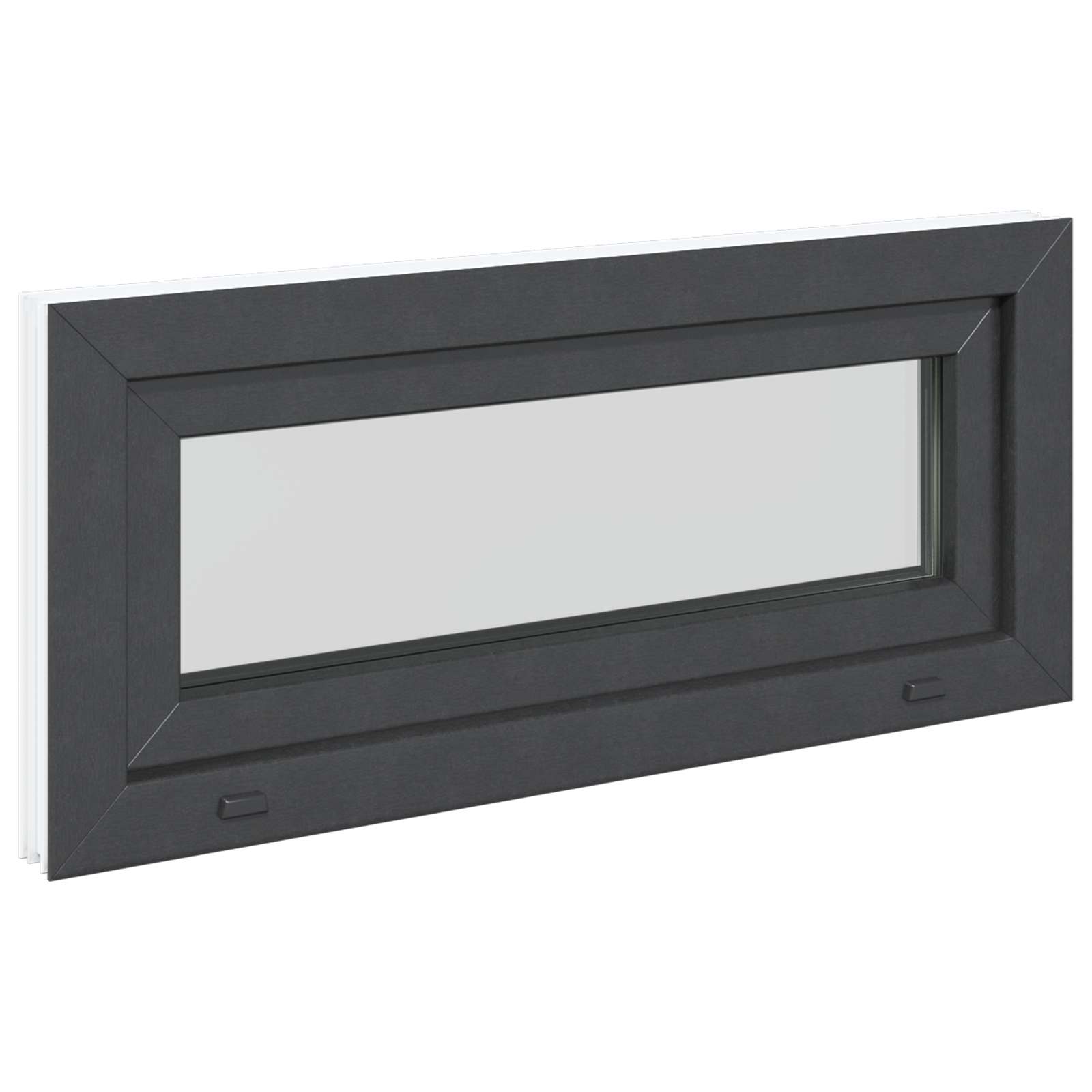 Kellari-Ikkuna Risor 90 X 40 Cm Pvc Ja Lasi Antrasiitti