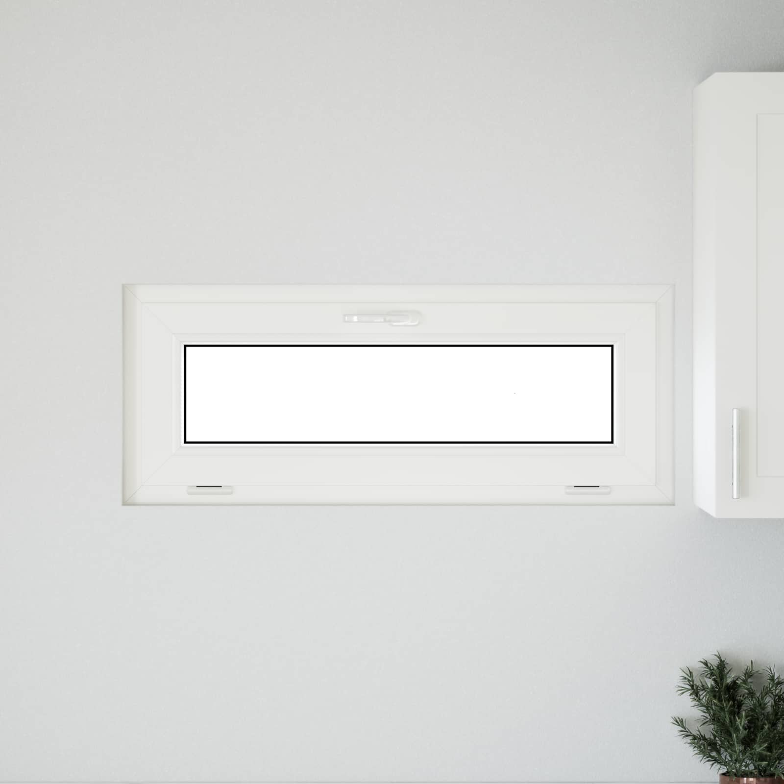 Kellari-Ikkuna Risor 110 X 40 Cm Pvc Ja Lasi Antrasiitti