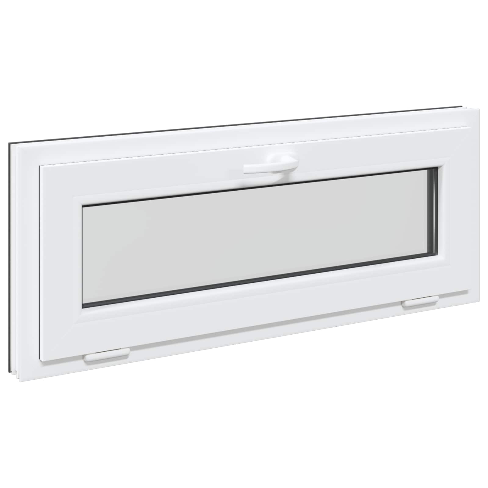 Kellari-Ikkuna Risor 110 X 40 Cm Pvc Ja Lasi Antrasiitti