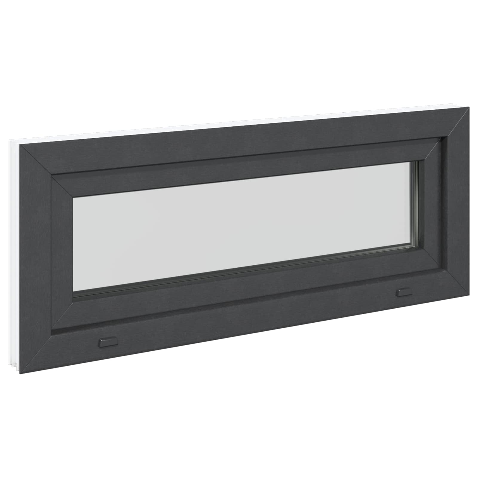 Kellari-Ikkuna Risor 110 X 40 Cm Pvc Ja Lasi Antrasiitti