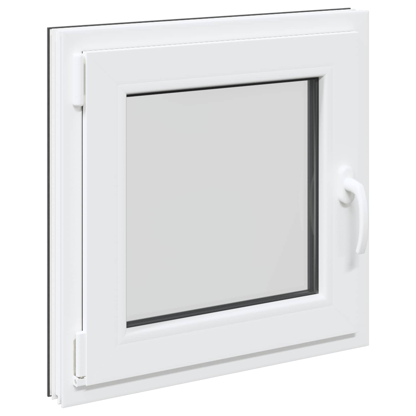Kellari-Ikkuna Risor 50 X 50 Cm Pvc Ja Lasi Antrasiitti