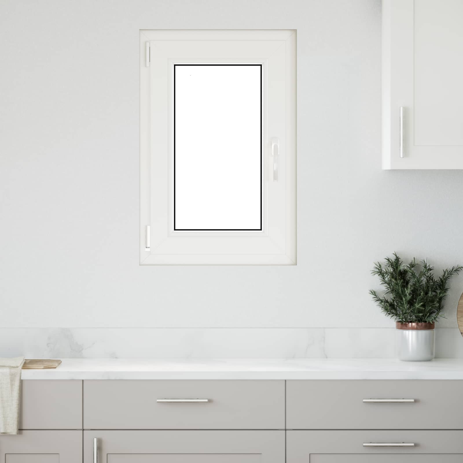 Kellari-Ikkuna Risor 50 X 75 Cm Pvc Ja Lasi Antrasiitti