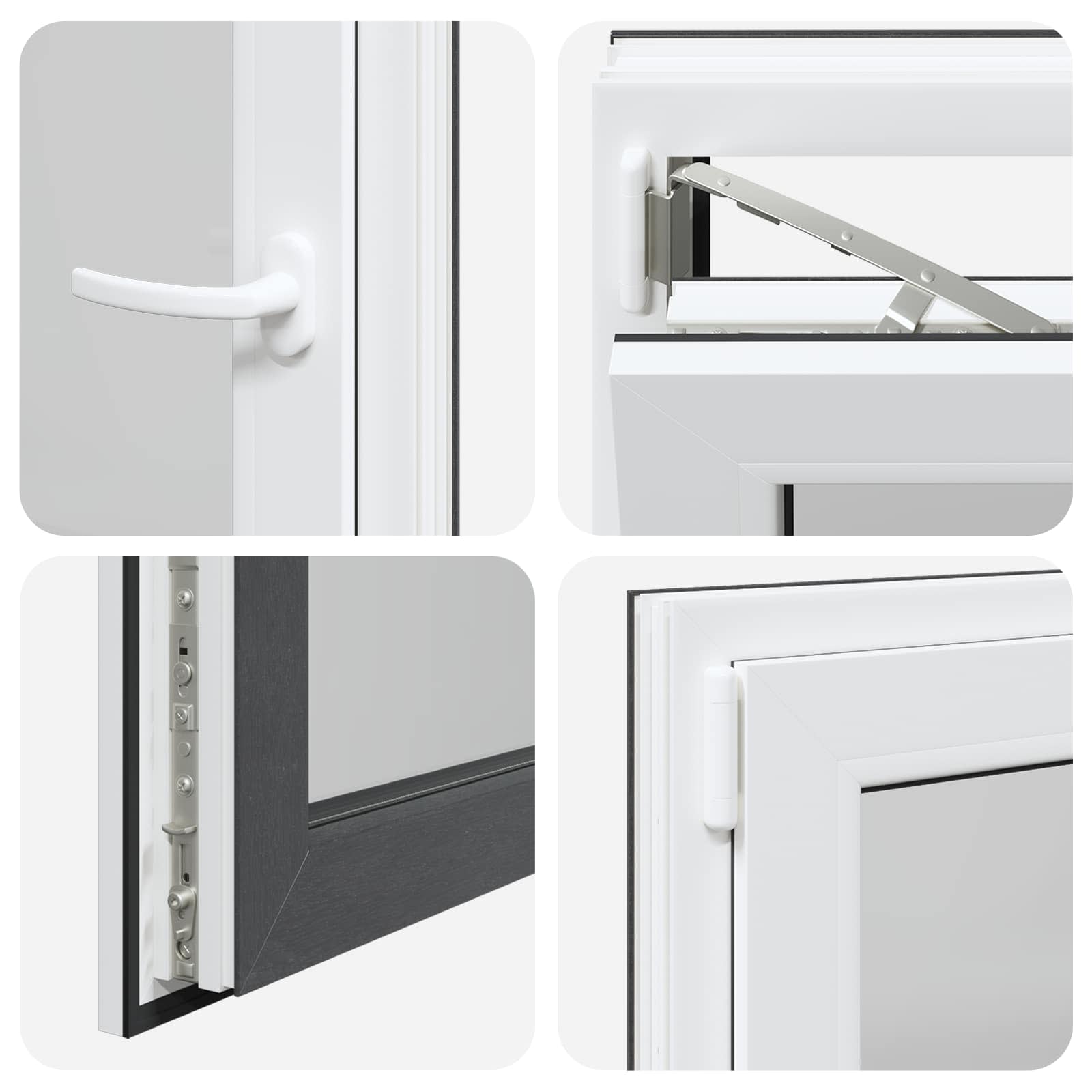 Kellari-Ikkuna Risor 60 X 100 Cm Pvc Ja Lasi Antrasiitti