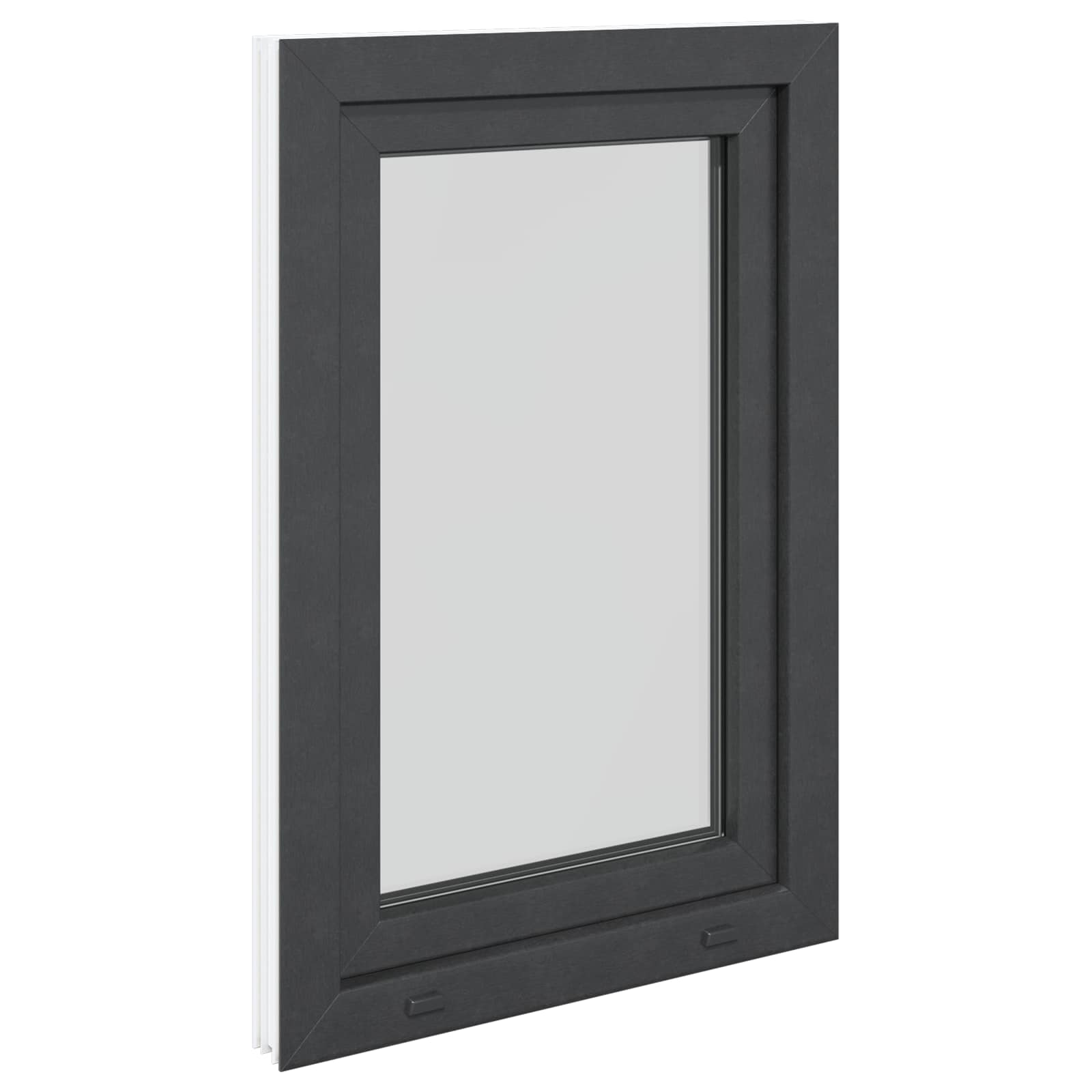 Kellari-Ikkuna Risor 60 X 100 Cm Pvc Ja Lasi Antrasiitti