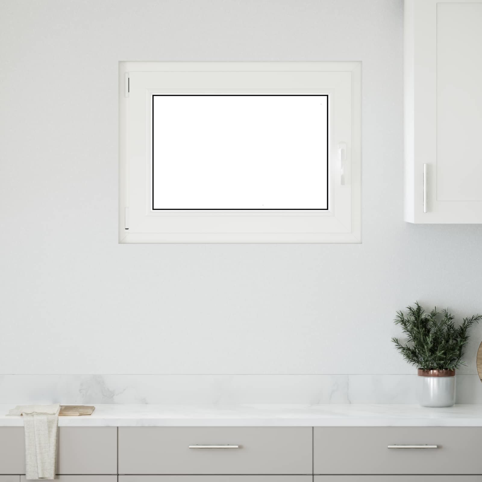 Kellari-Ikkuna Risor 80 X 50 Cm Pvc Ja Lasi Antrasiitti