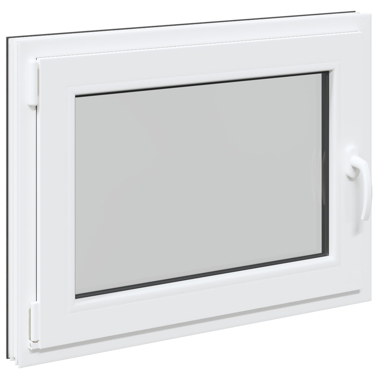 Kellari-Ikkuna Risor 80 X 50 Cm Pvc Ja Lasi Antrasiitti